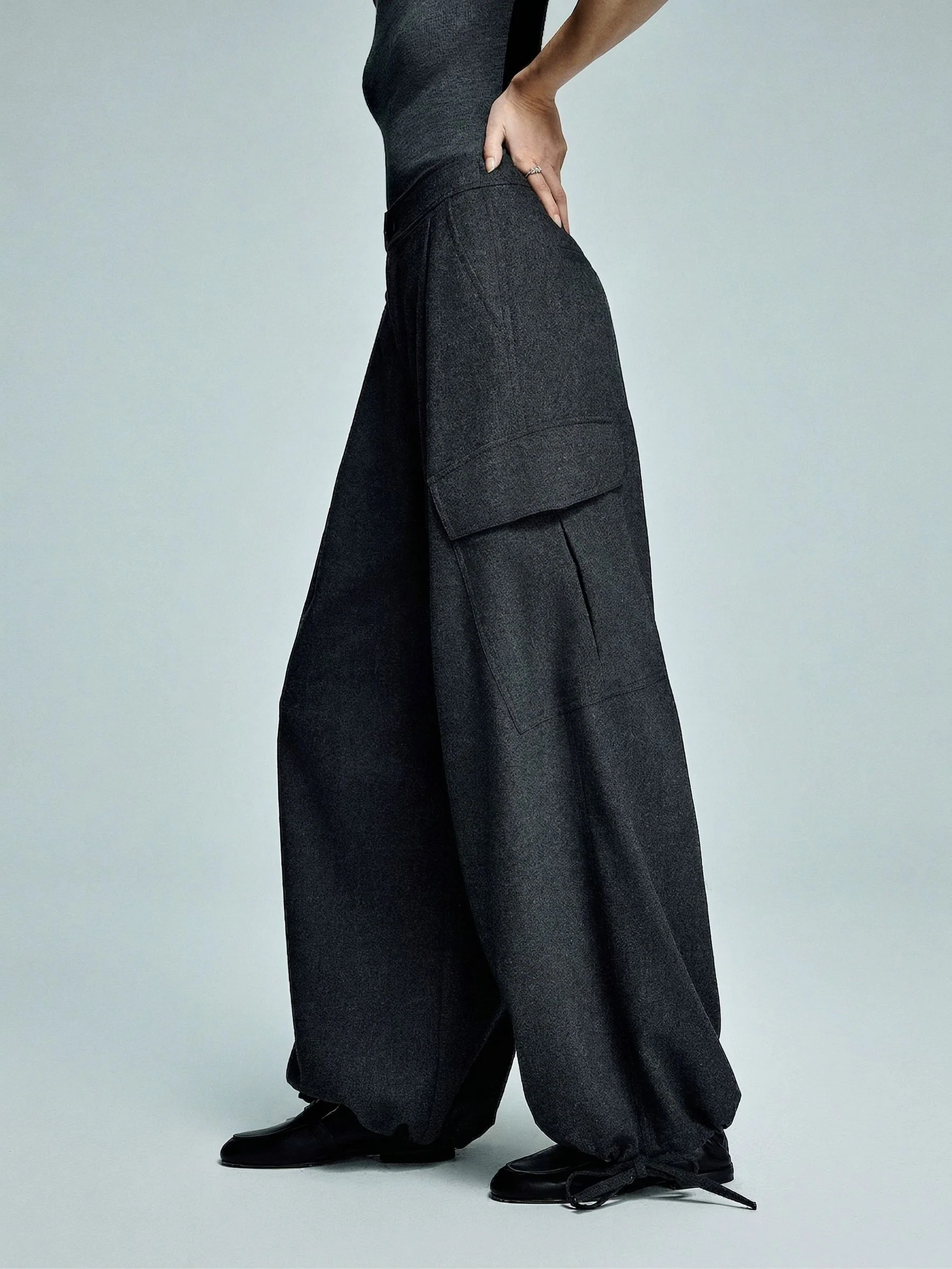 Drawstring Cargo Trousers - Image 2