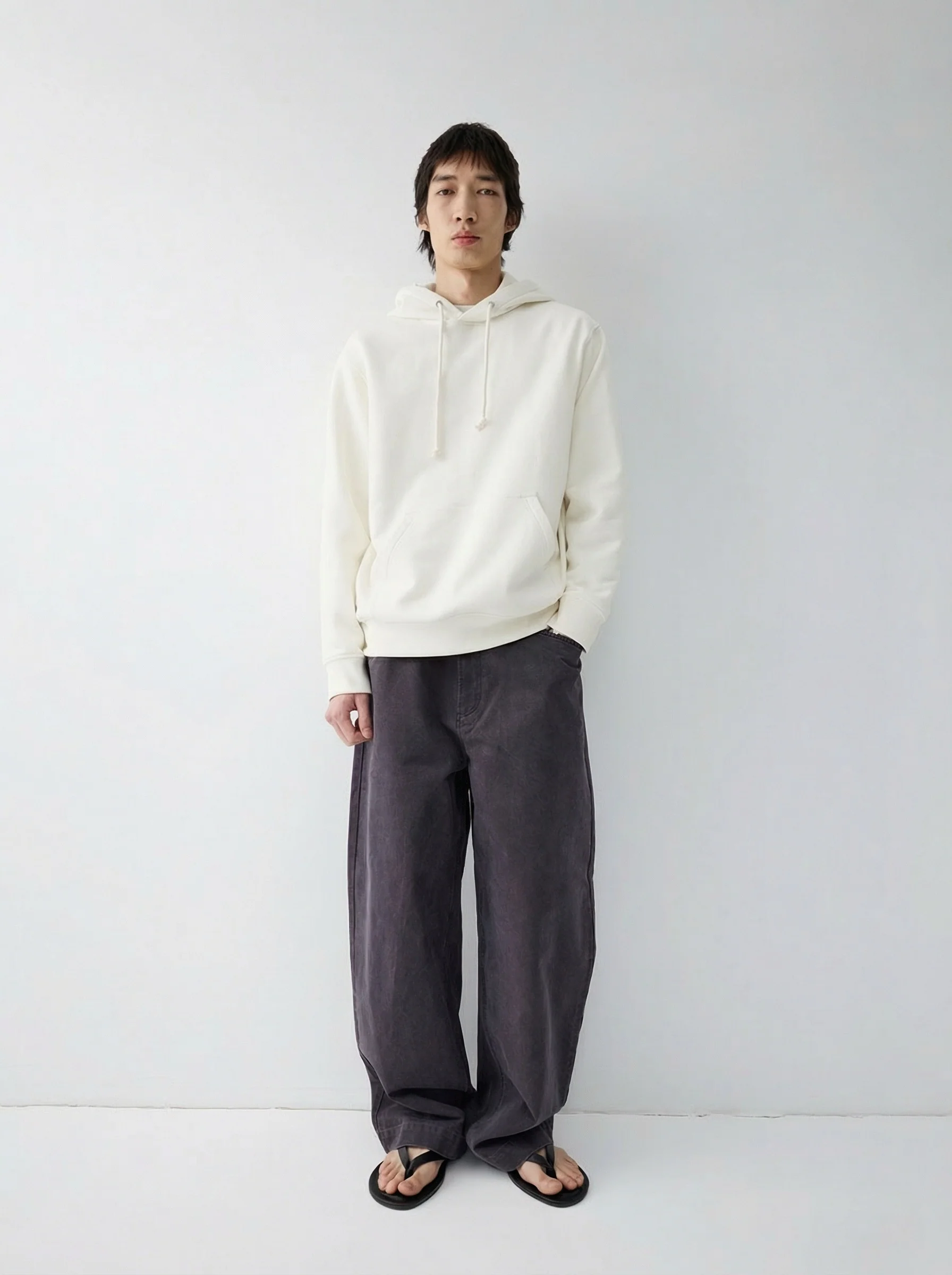 Drawstring Cotton Hoodie - Image 3