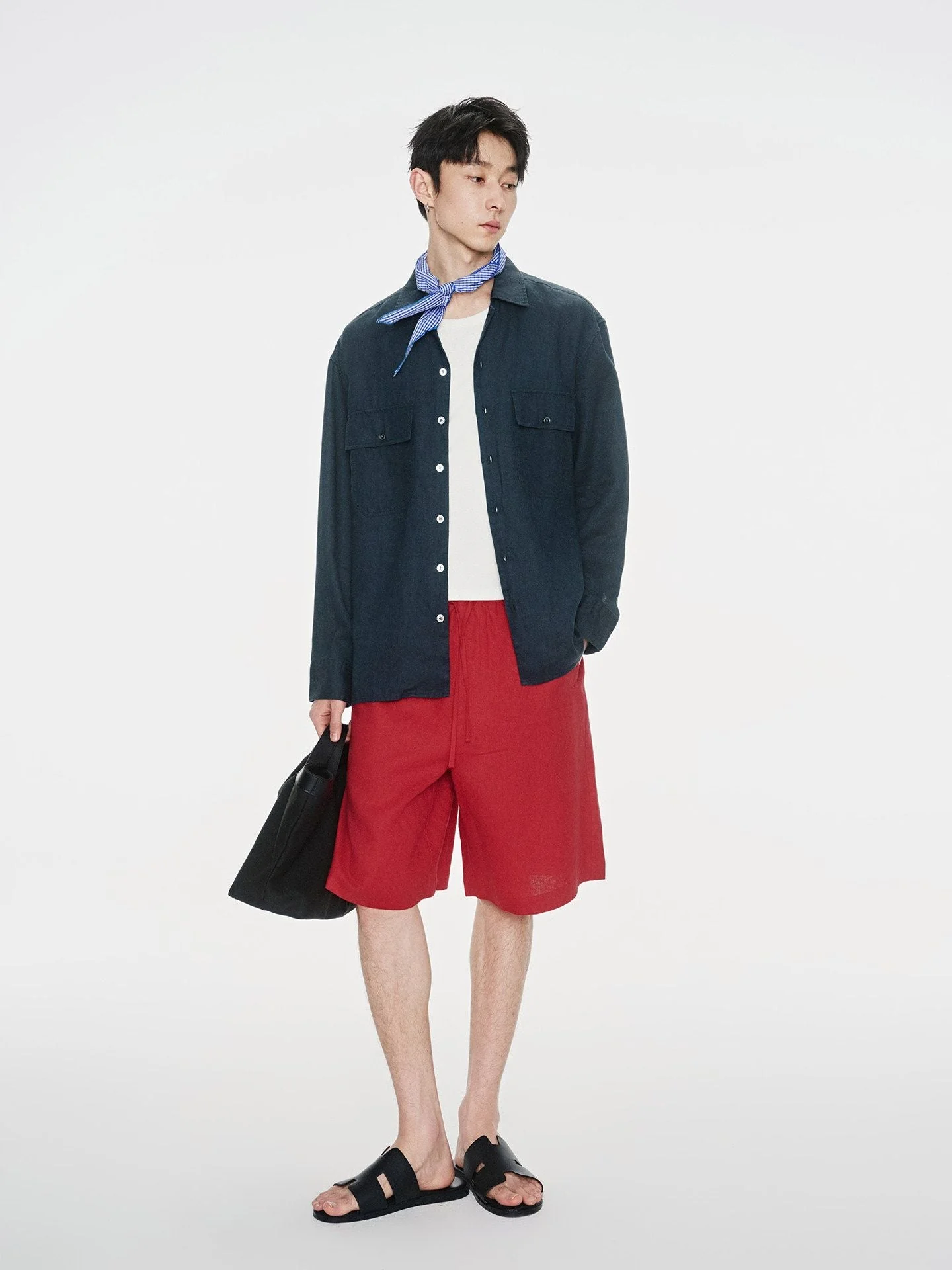 Drawstring Linen Shorts - Image 5