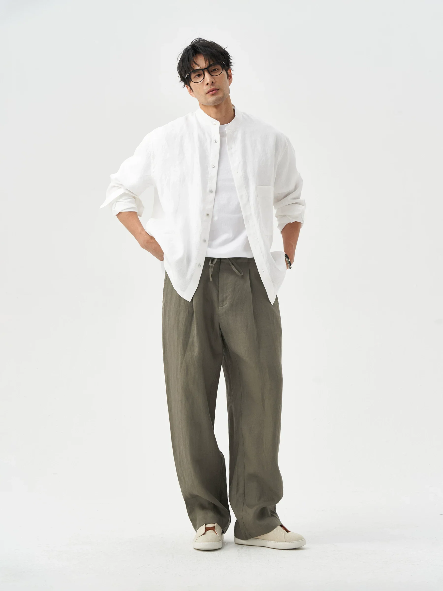 Drawstring Linen Trousers