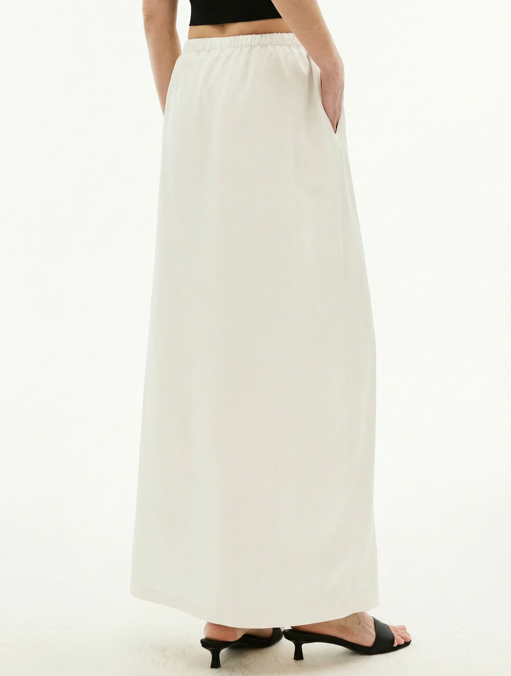 Drawstring Maxi Skirt - Image 4