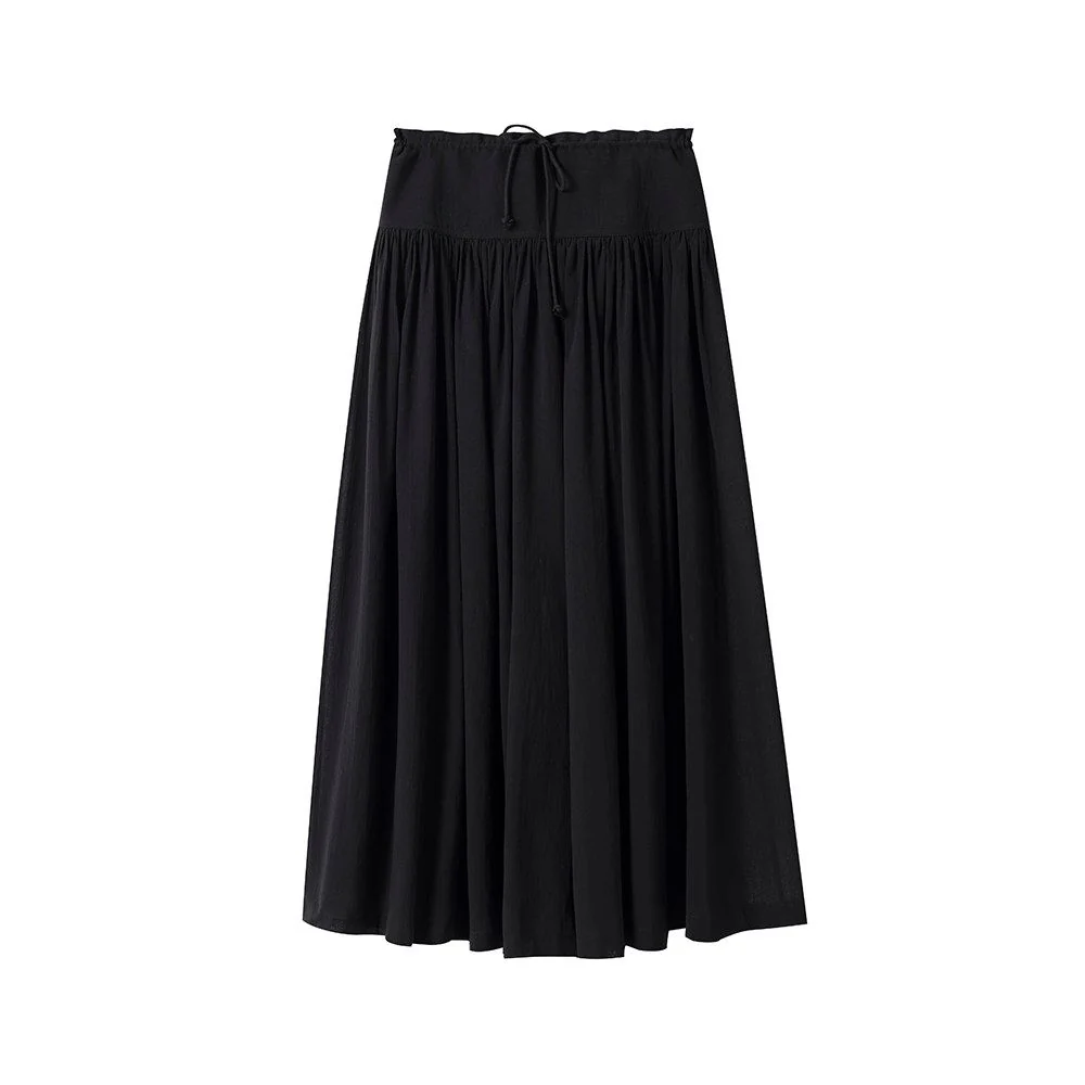 Drawstring Maxi Skirt Pants - Image 6