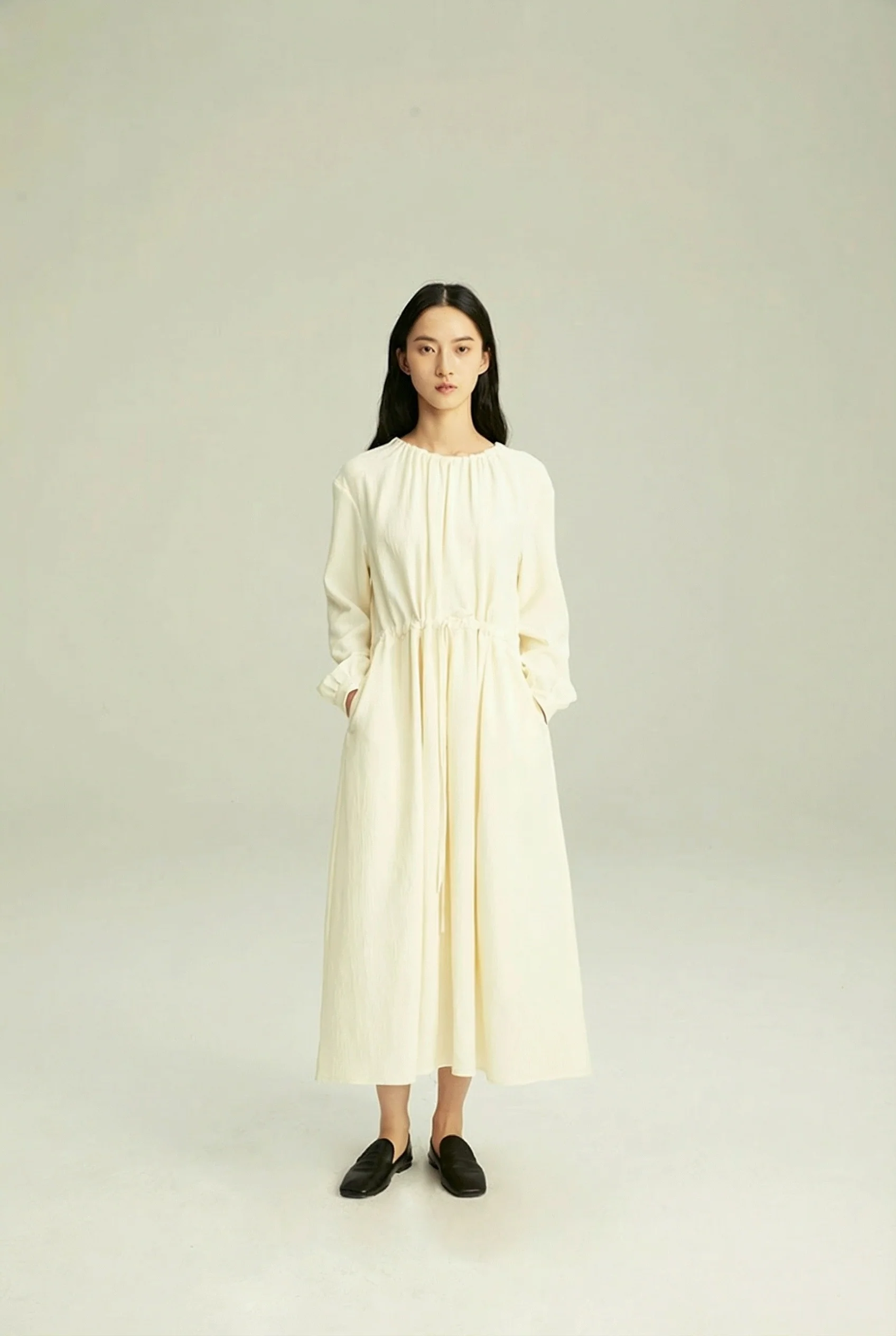Drawstring Midi Dress - Image 4