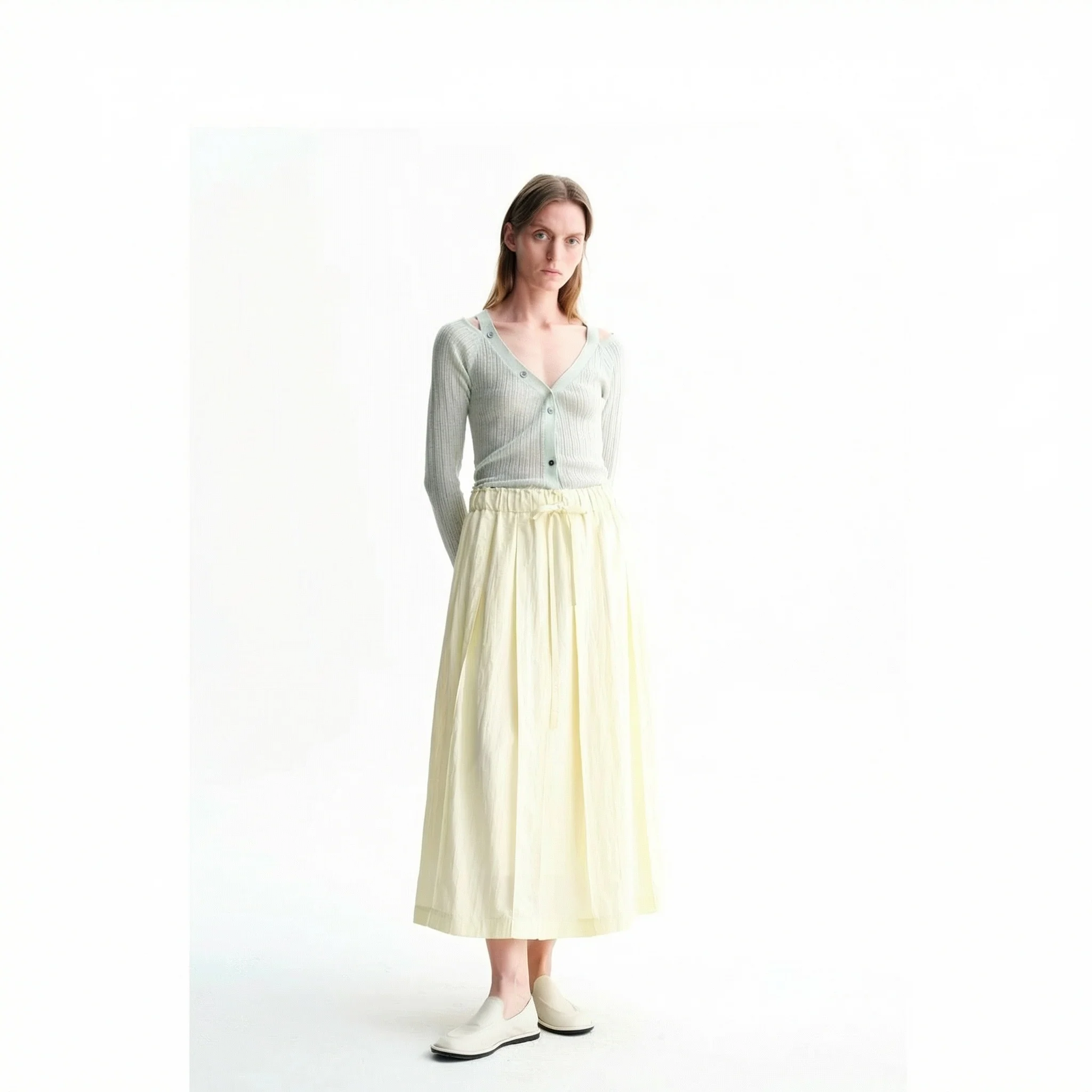 Drawstring Midi Skirt - Image 5