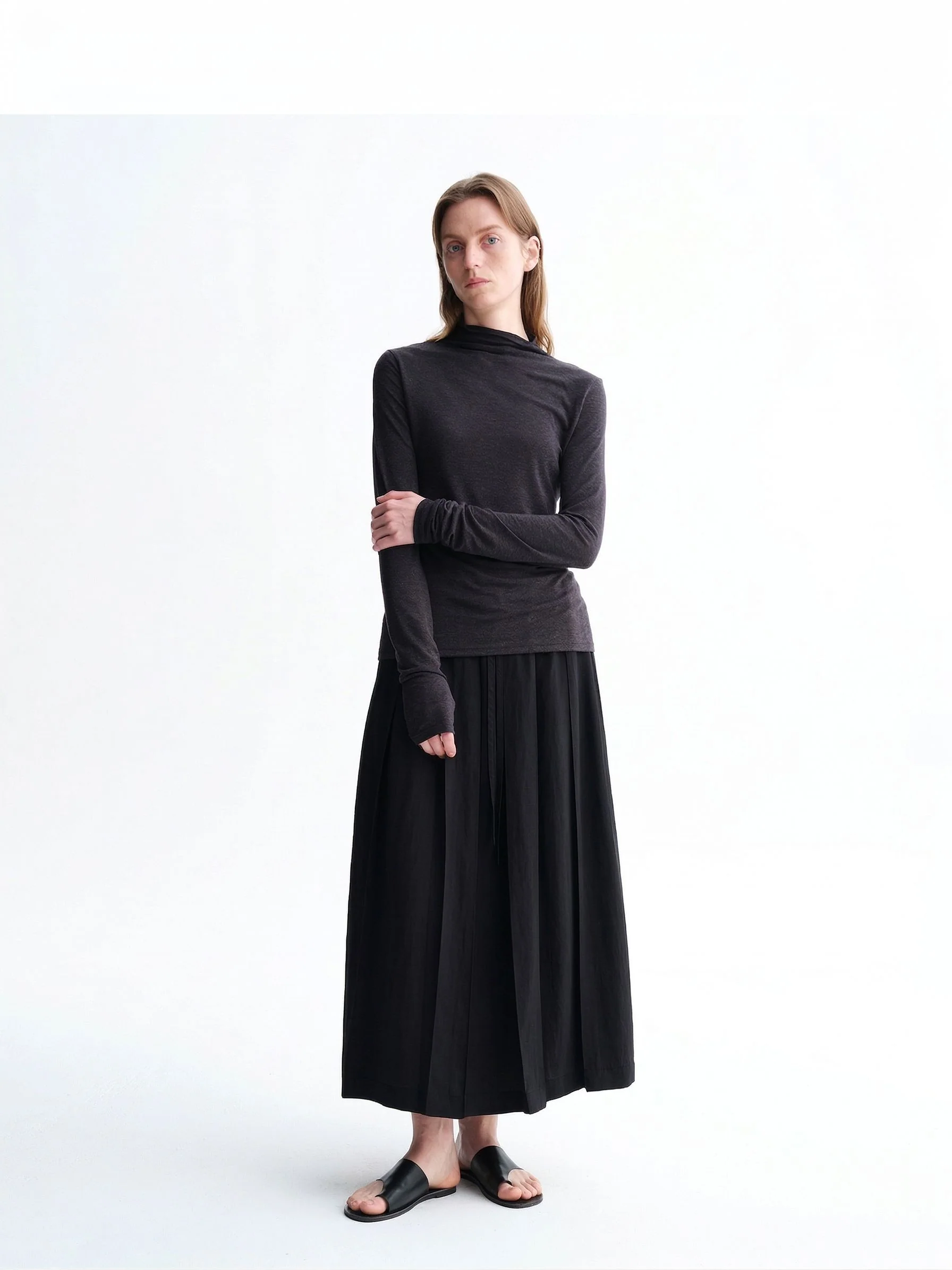 Drawstring Midi Skirt - Image 7