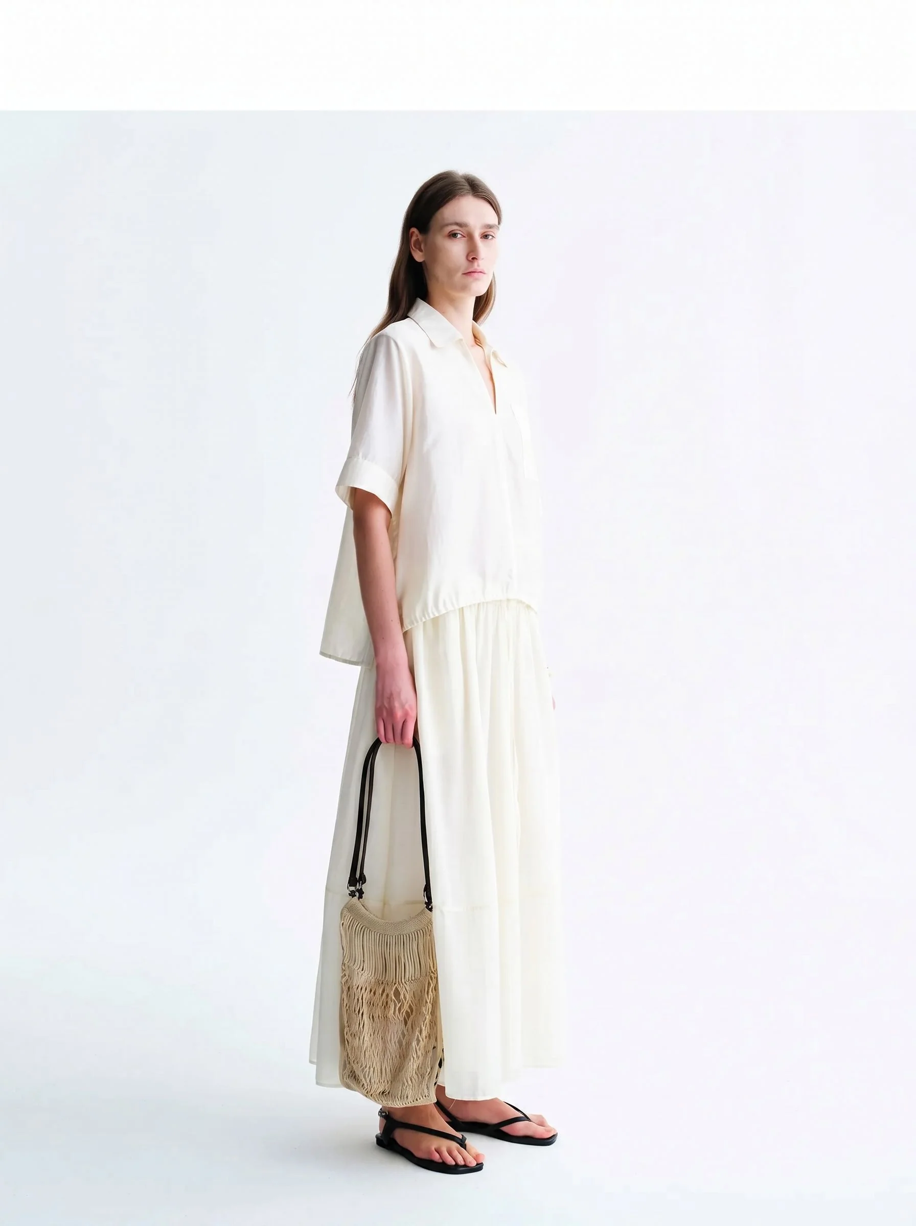 Drawstring Midi Skirt - Image 4