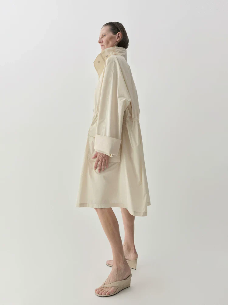 Drawstring Parka Coat