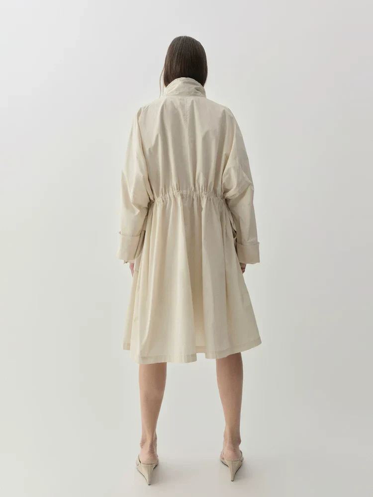 Drawstring Parka Coat - Image 2