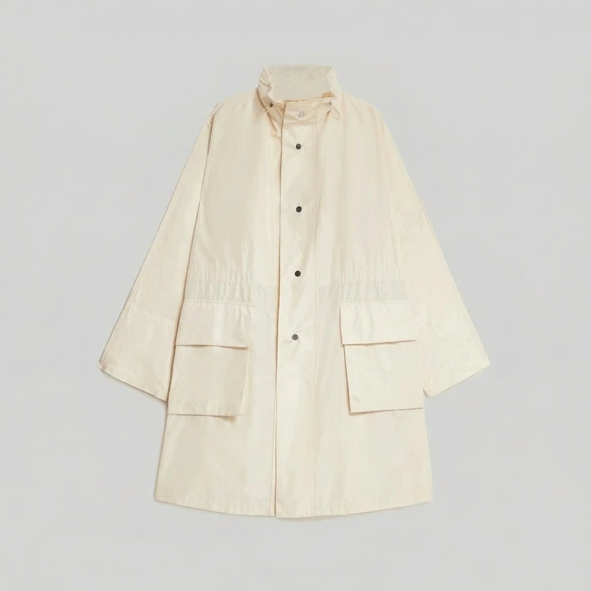 Drawstring Parka Coat - Image 5