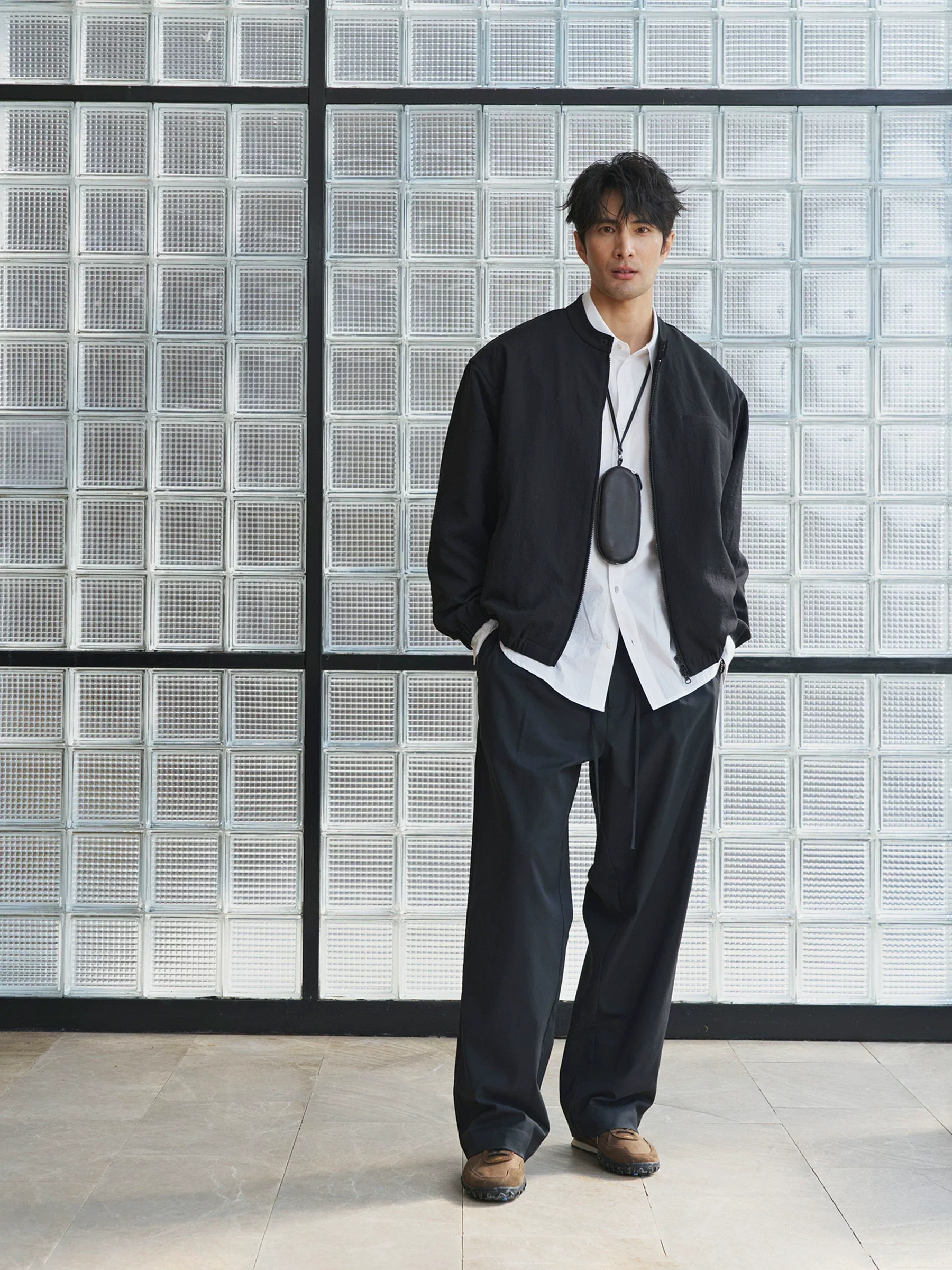 Drawstring Pleated Trousers - Image 4