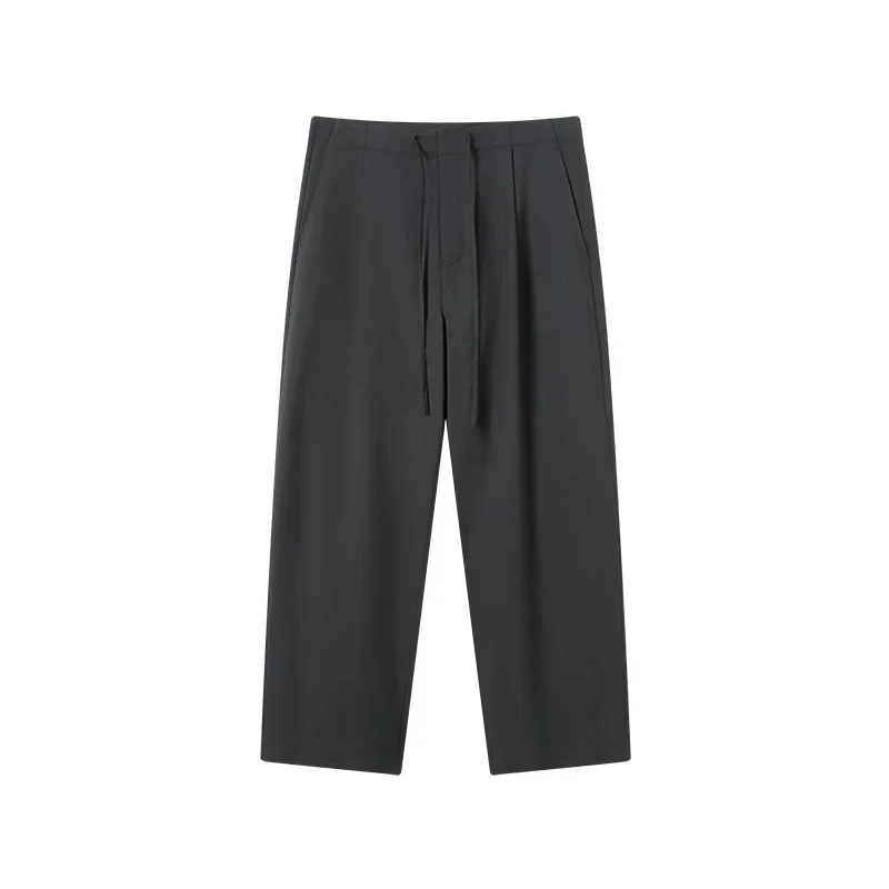 Drawstring Pleated Trousers - Image 5