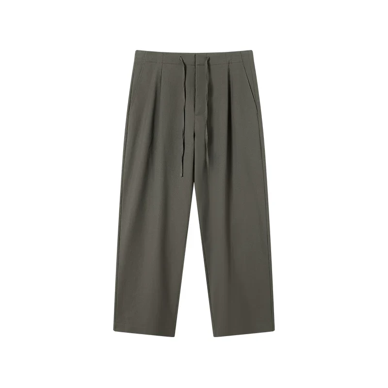 Drawstring Pleated Trousers - Image 6