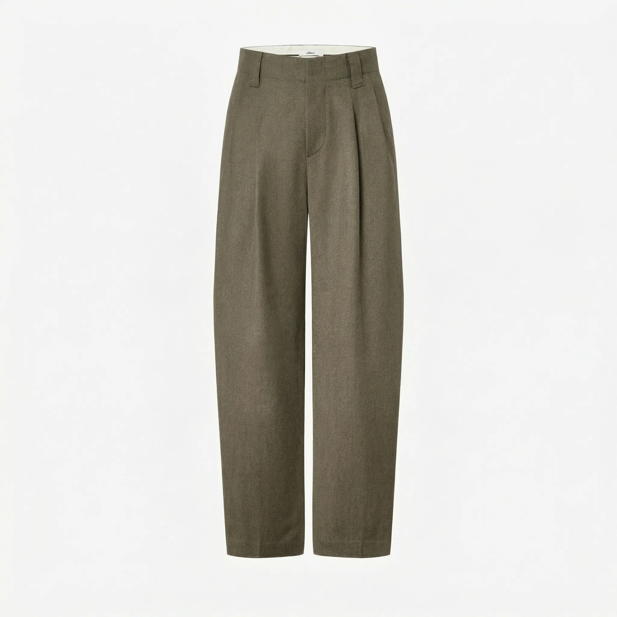 Drawstring Pleated Trousers - Image 4
