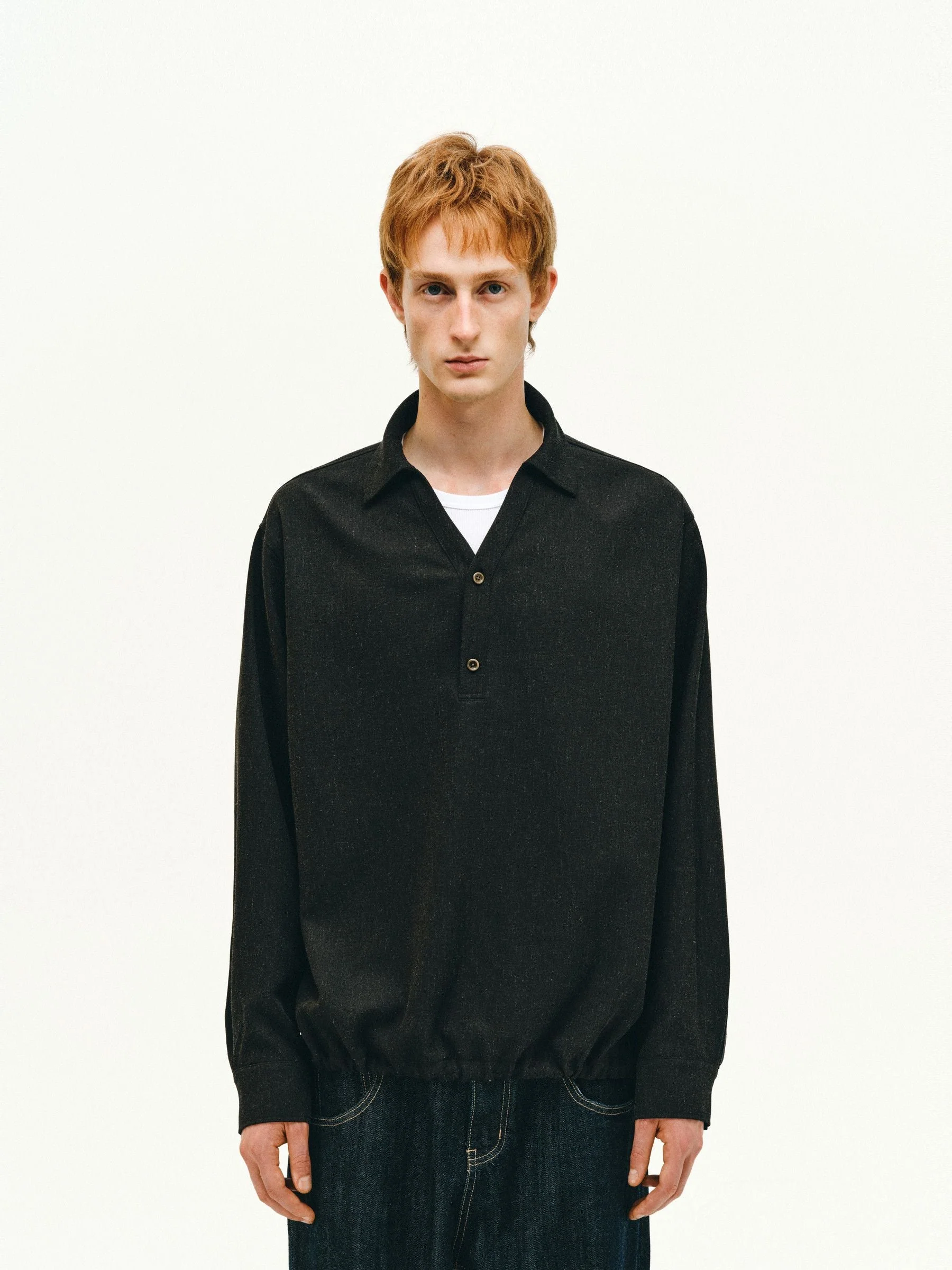 Drawstring Popover Shirt - Image 2