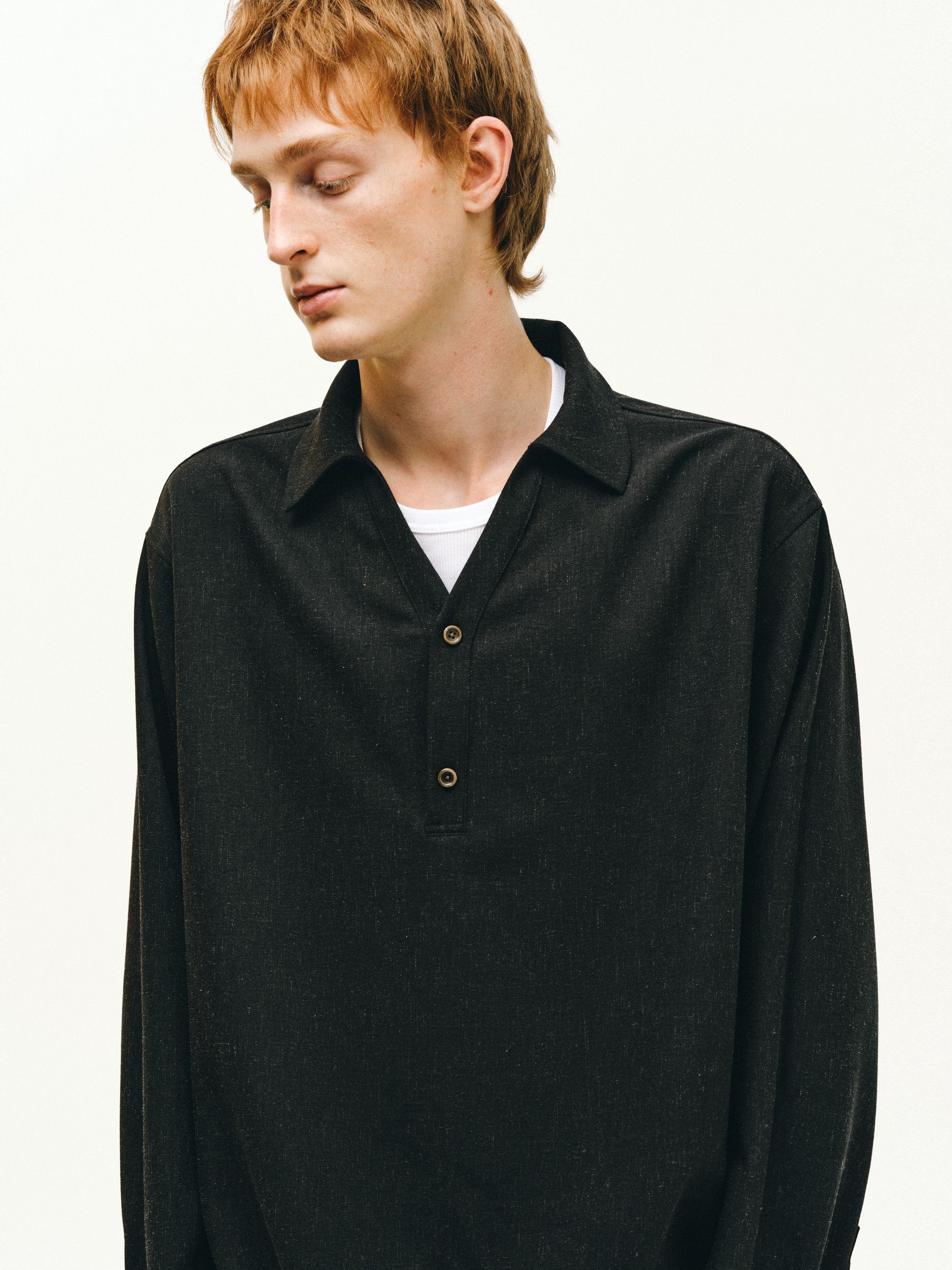 Drawstring Popover Shirt - Image 3