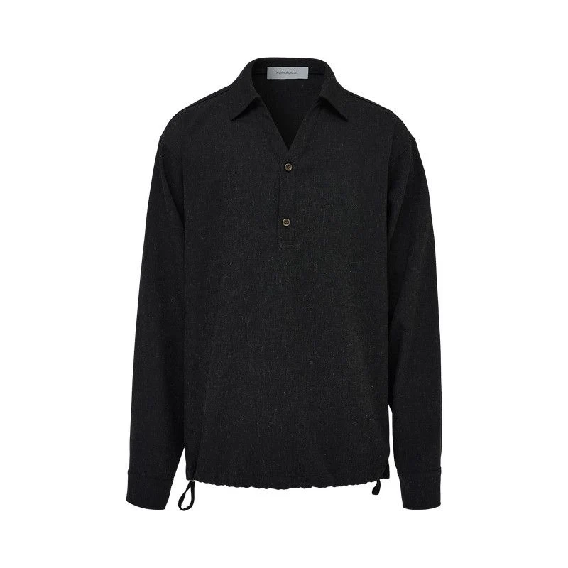 Drawstring Popover Shirt - Image 6
