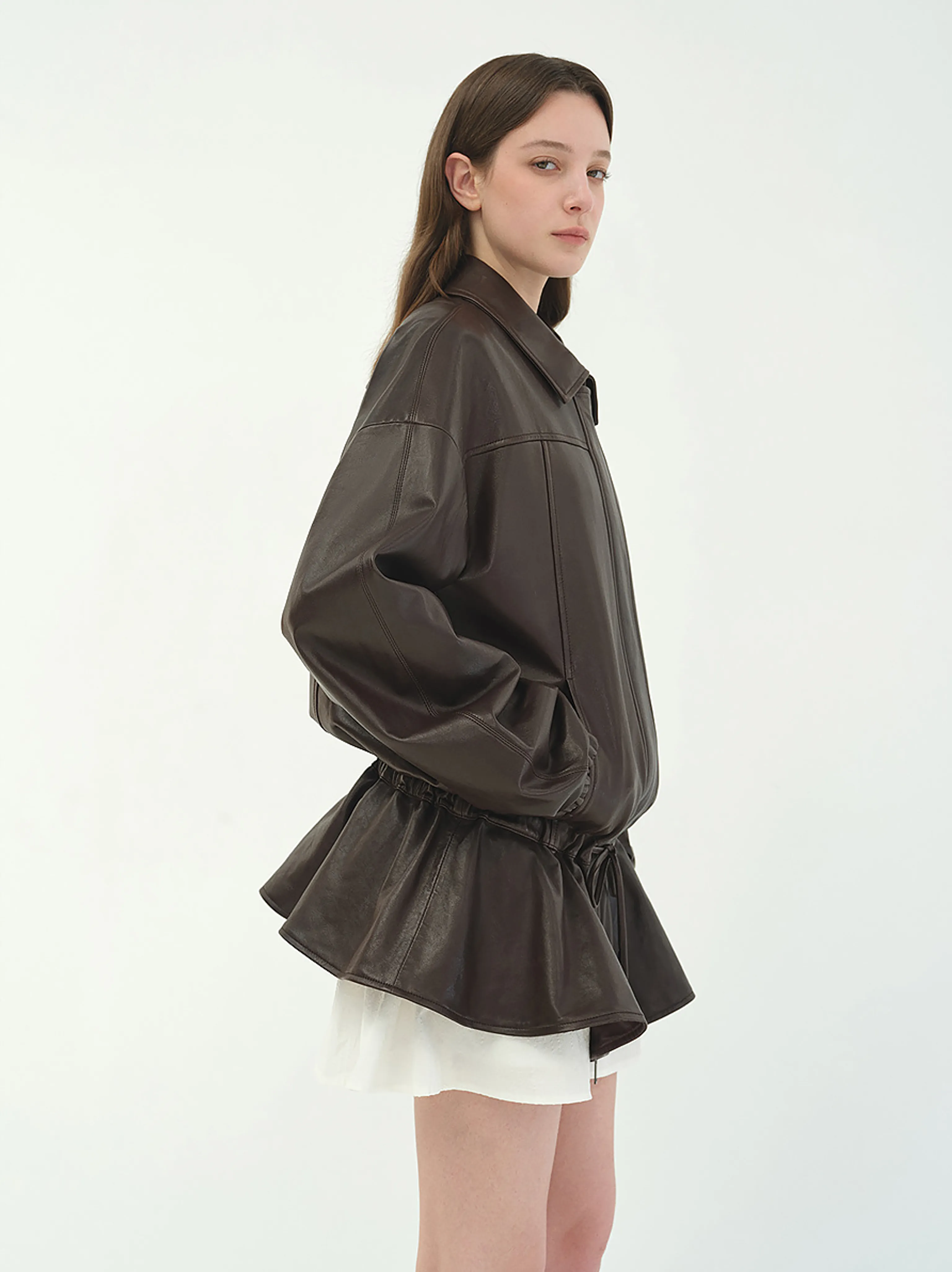 Drawstring Sheepskin Jacket - Image 3