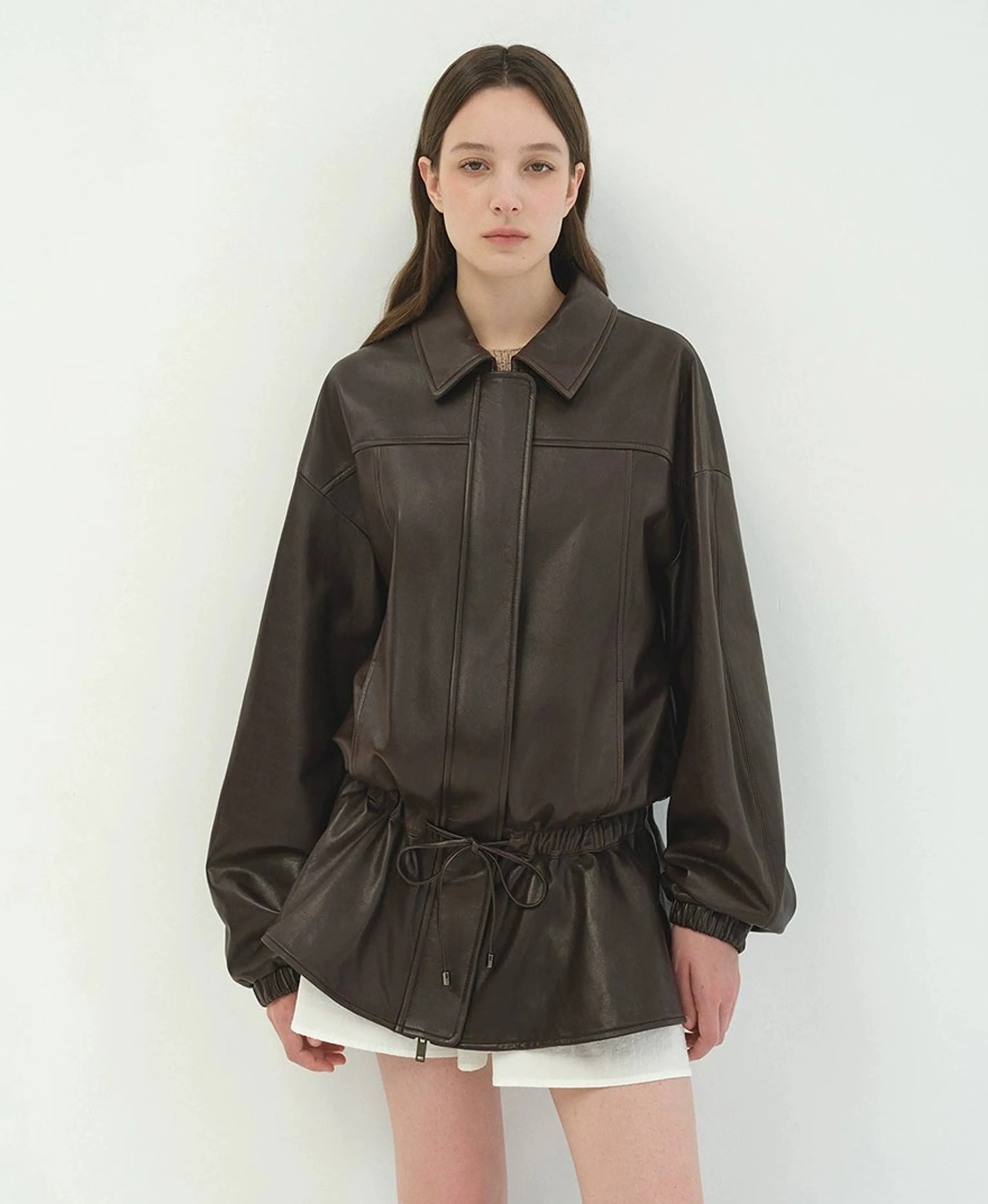 Drawstring Sheepskin Jacket - Image 5