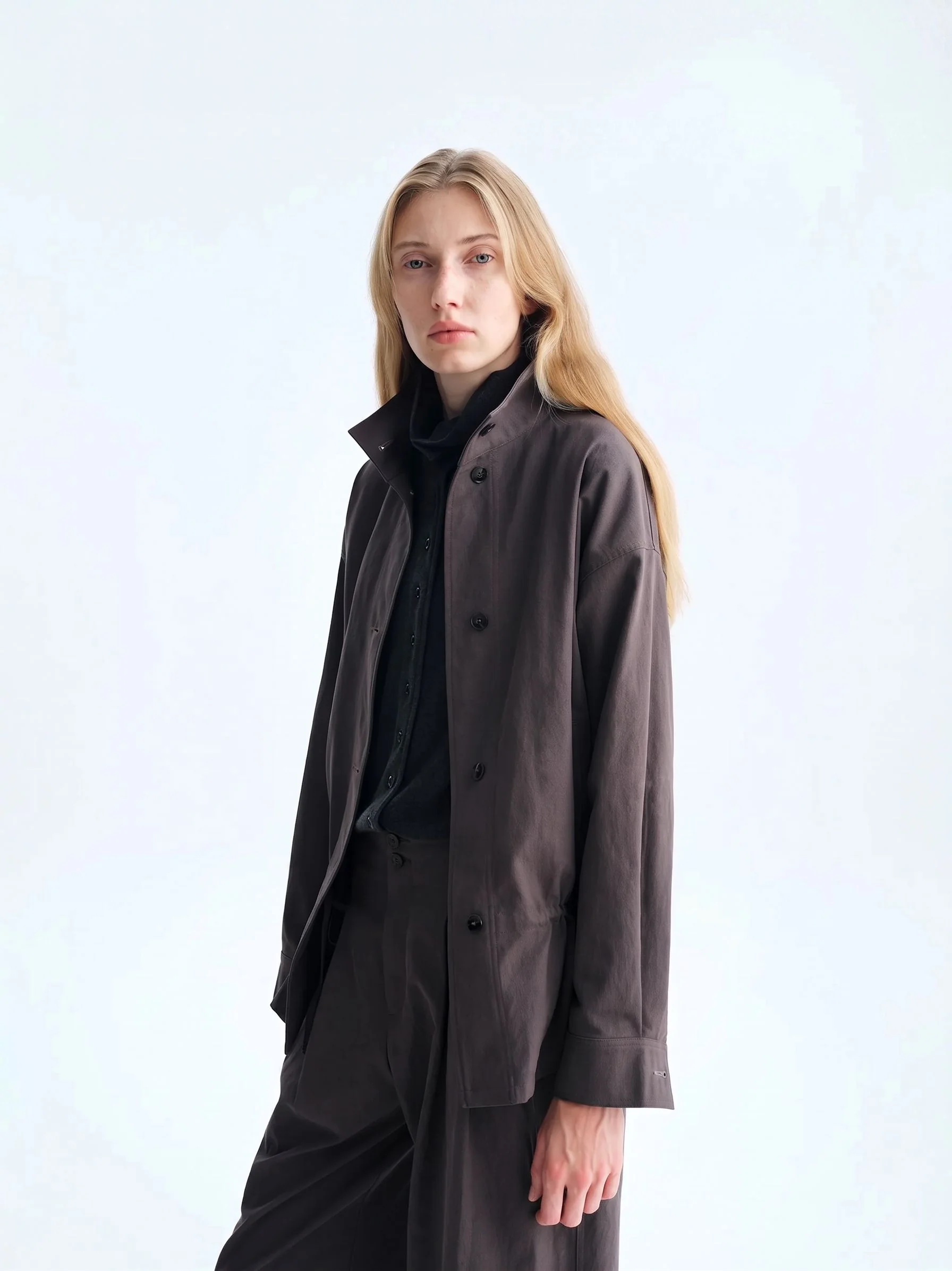 Drawstring Stand-Collar Jacket - Image 2