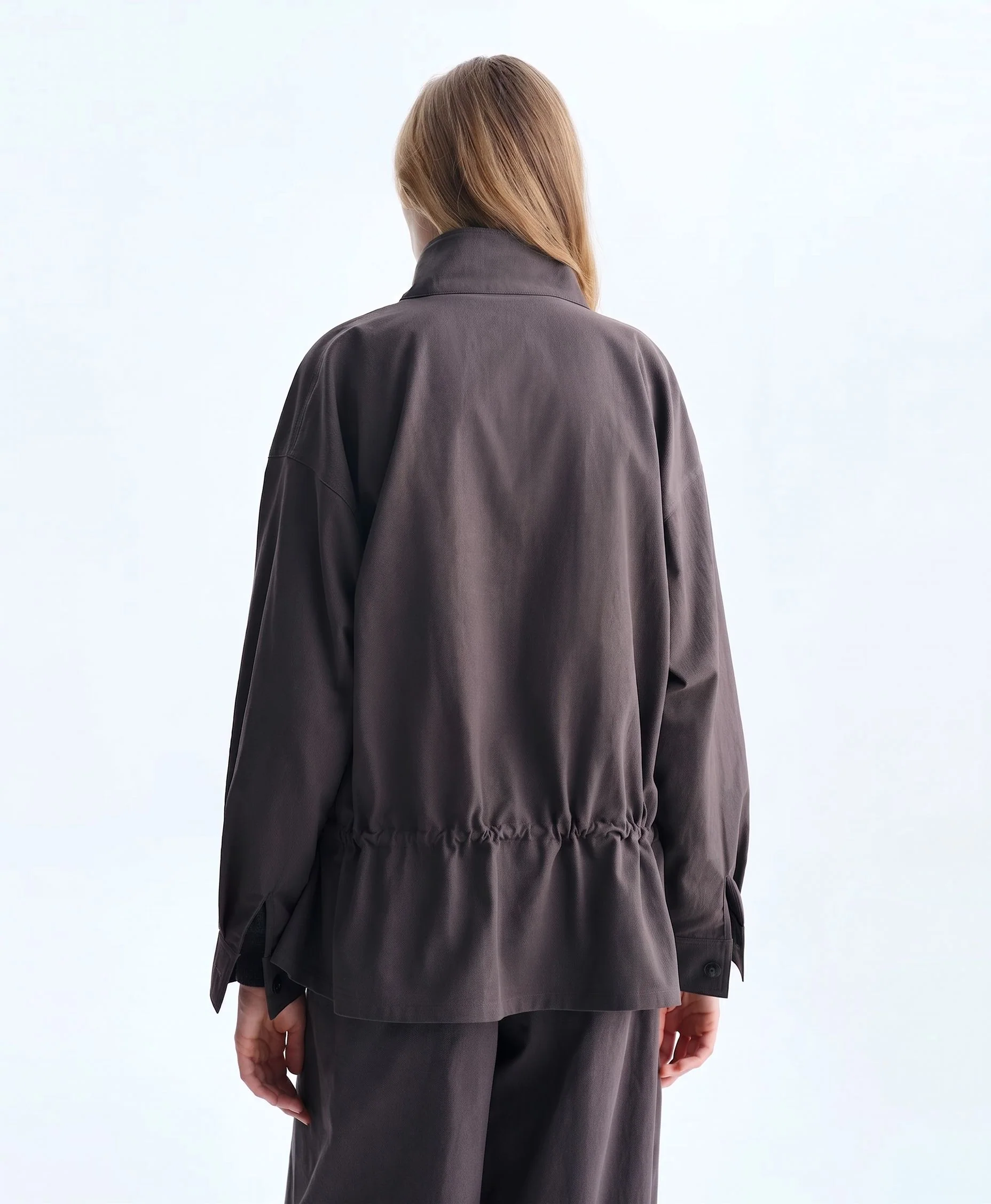 Drawstring Stand-Collar Jacket - Image 3