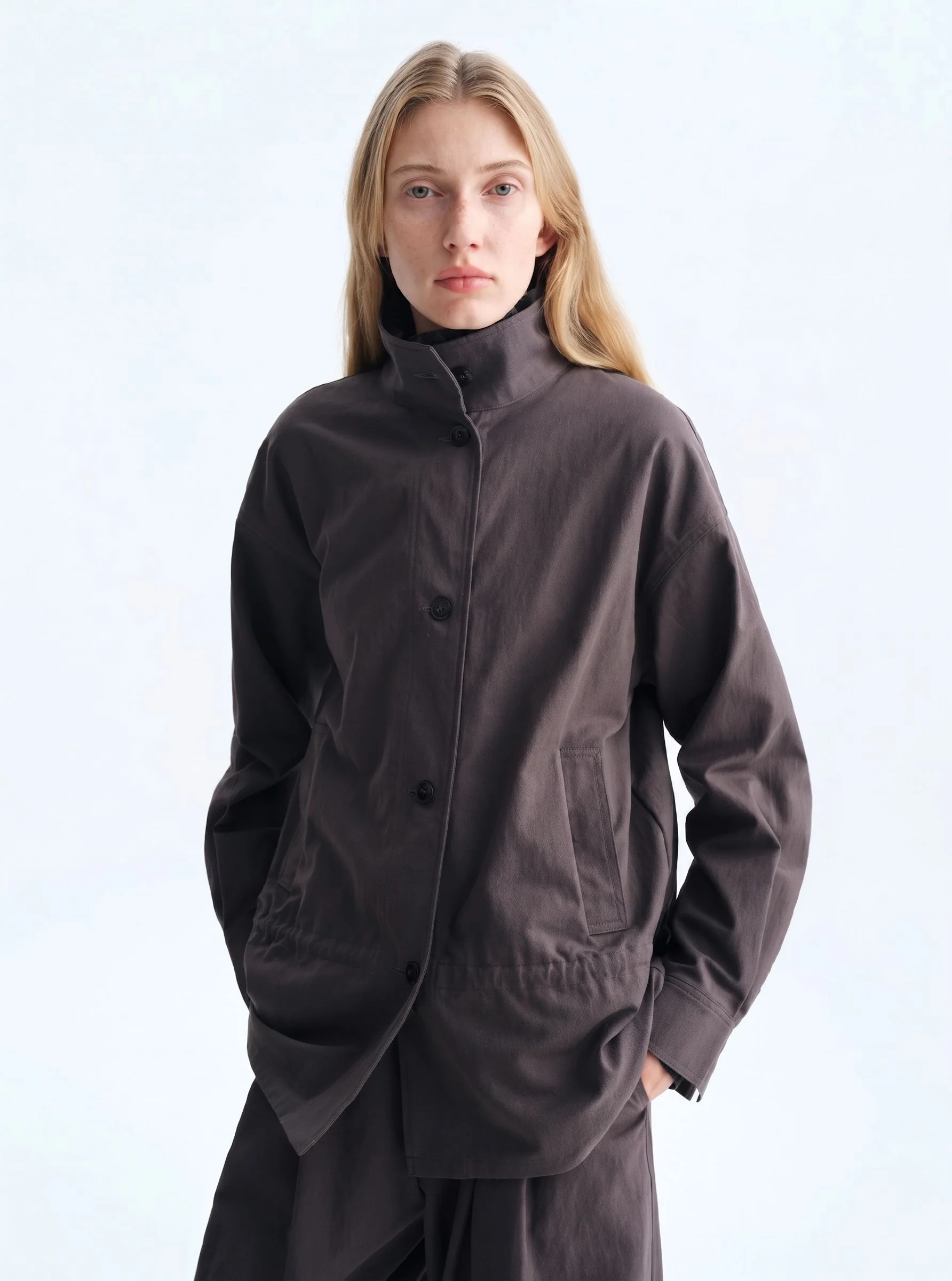 Drawstring Stand-Collar Jacket - Image 6