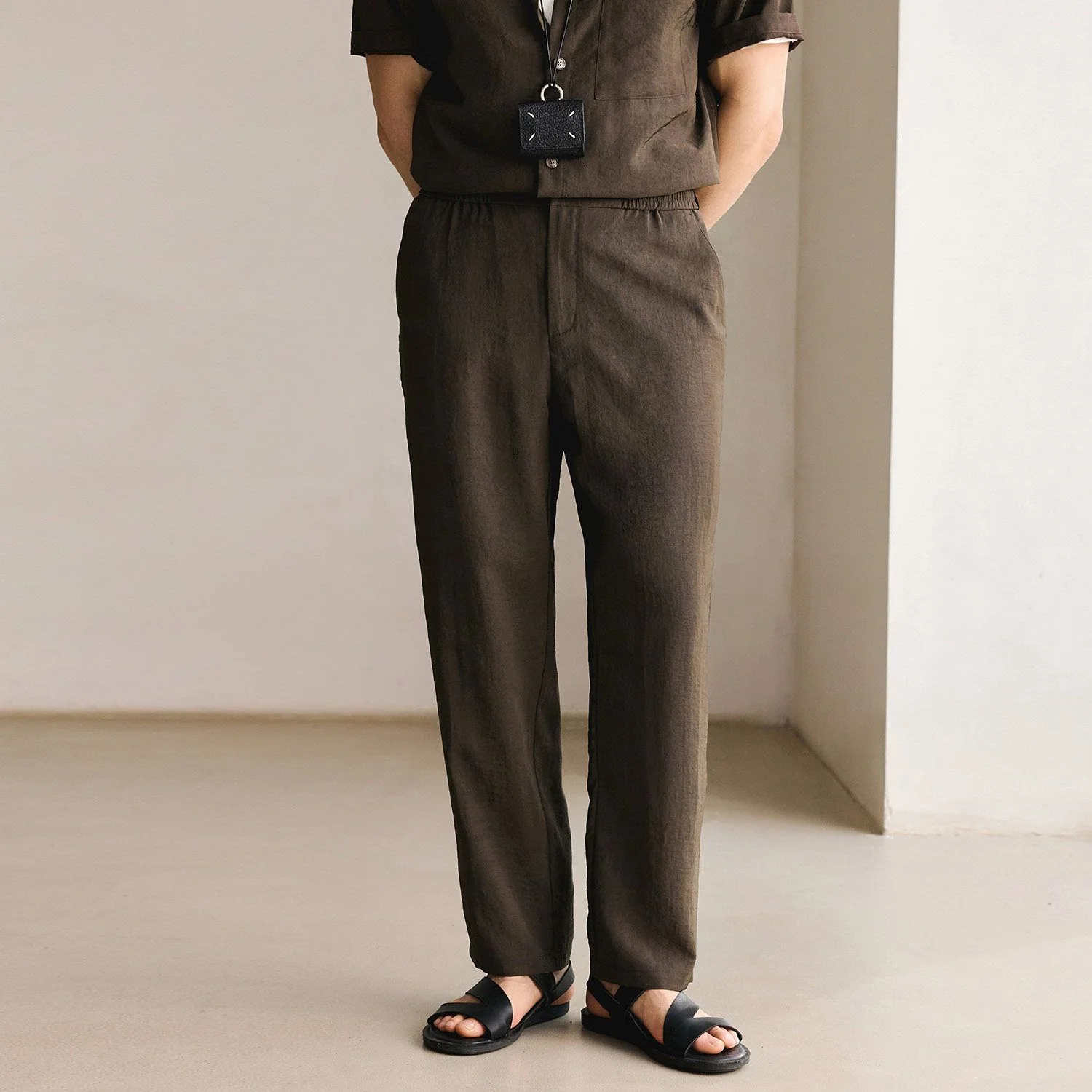 Drawstring Straight Trousers - Image 7