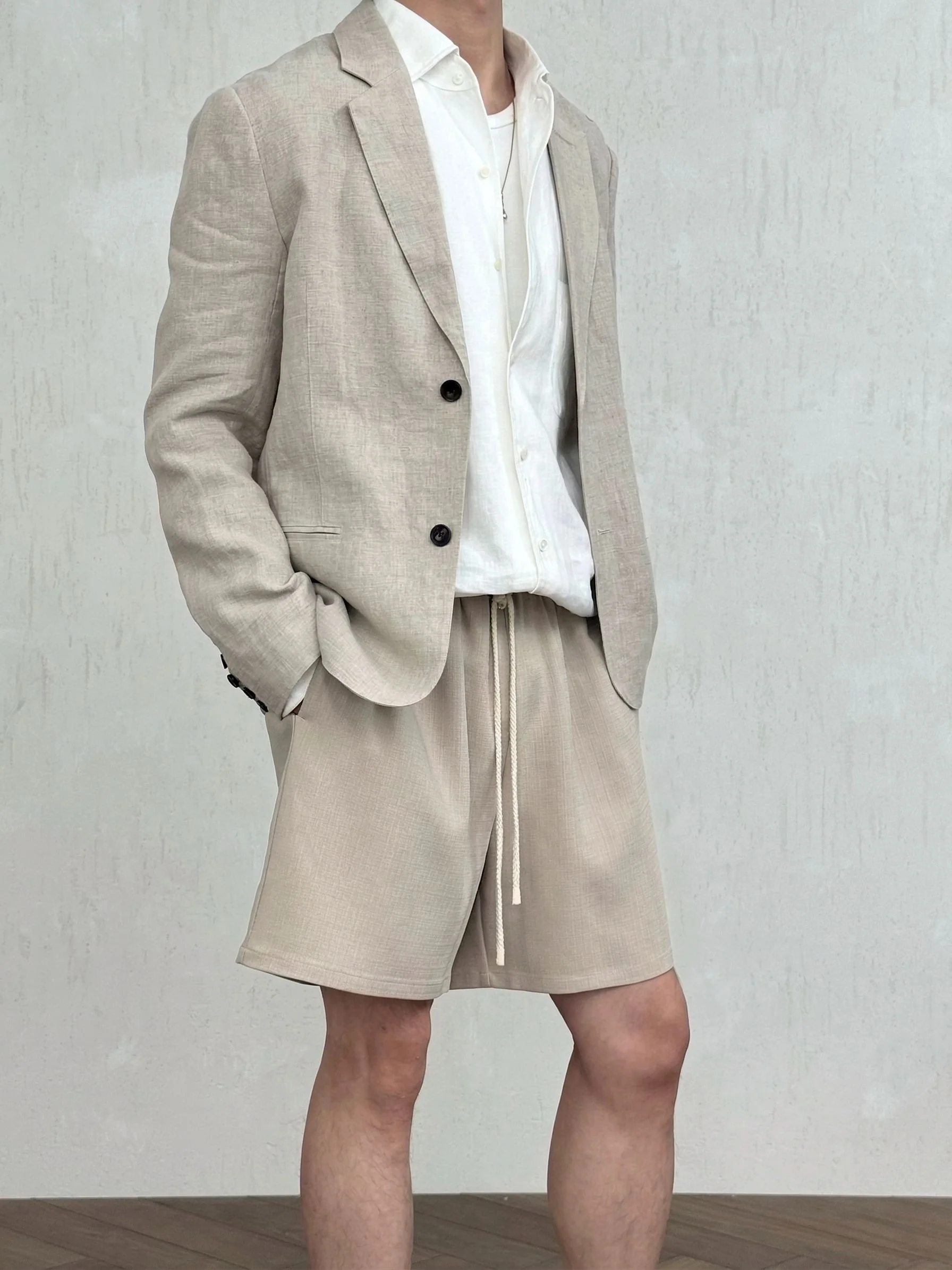 Drawstring Tailored Shorts - Image 3