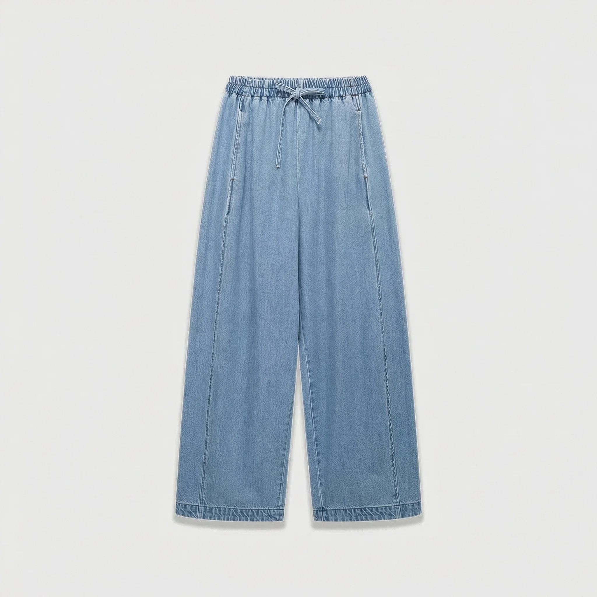 Drawstring Wide-Leg Jeans - Image 6