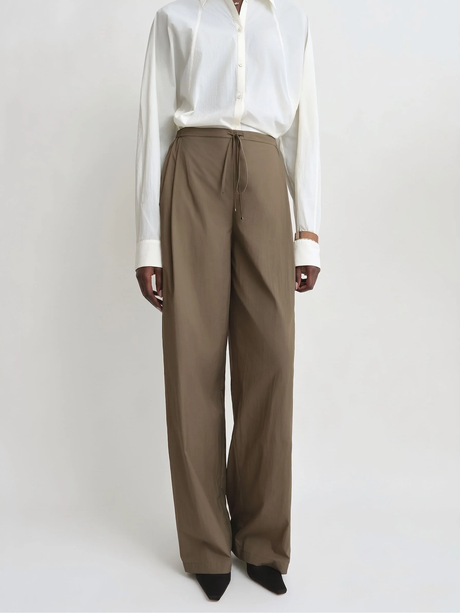 Drawstring Wide-Leg Pants - Image 2