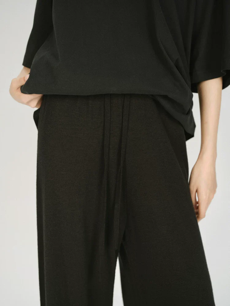 Drawstring Wide-Leg Pants - Image 3