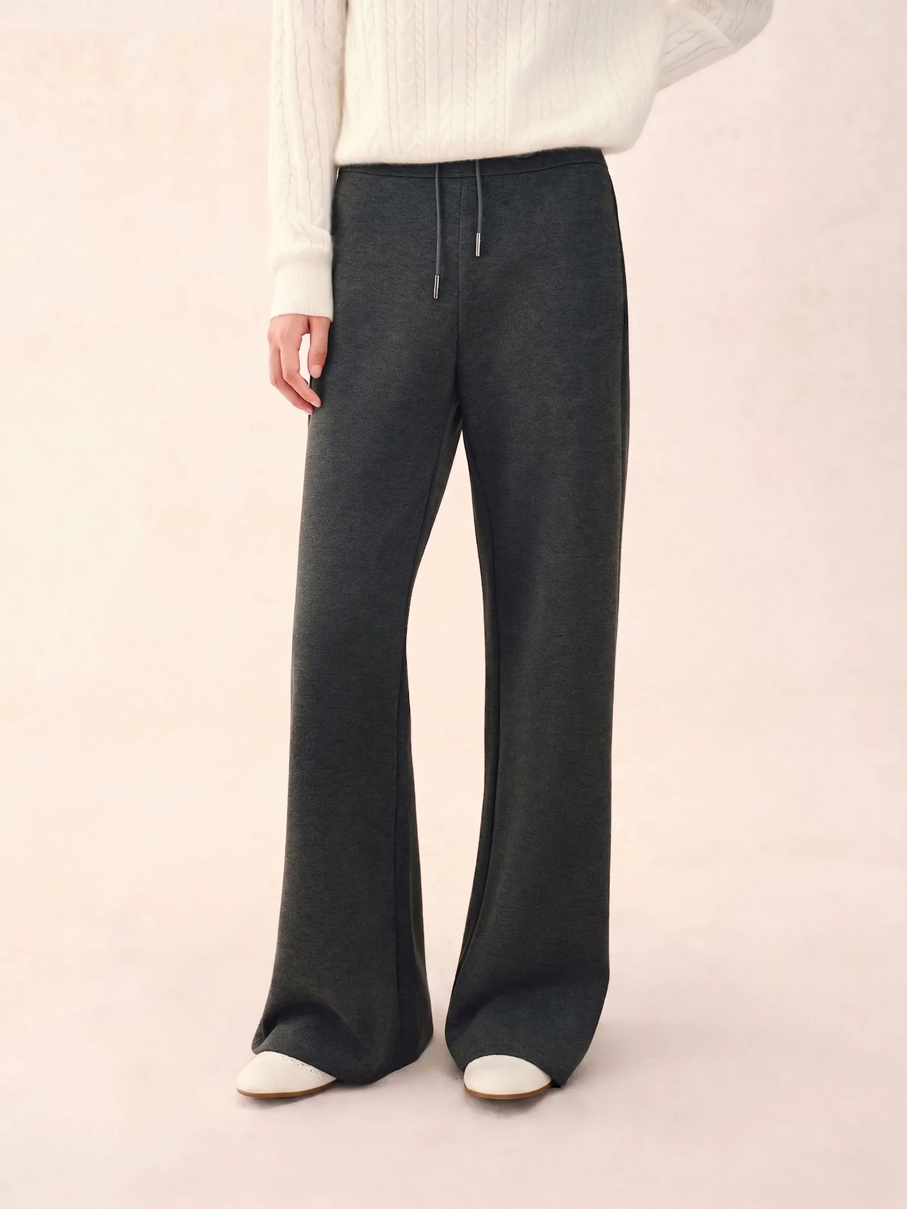 Drawstring Wide-Leg Pants