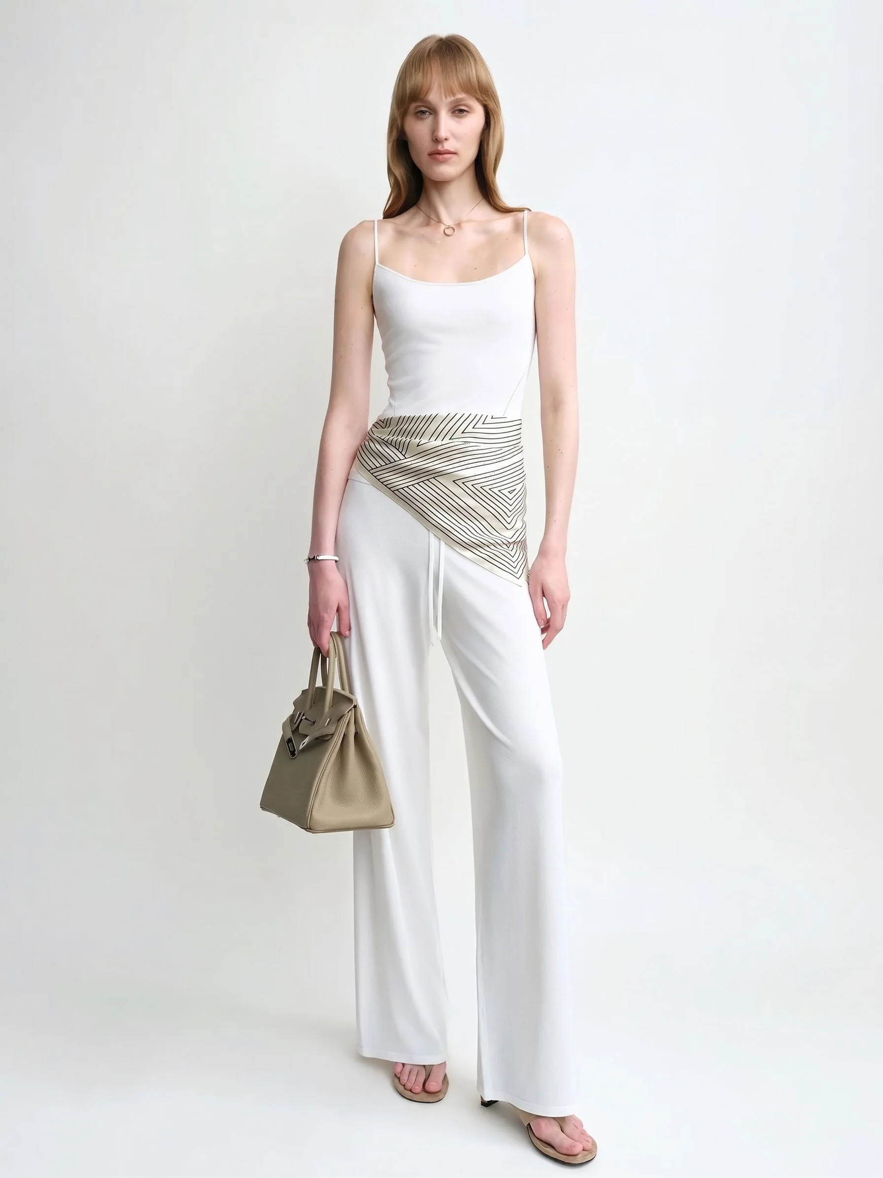 Drawstring Wide-Leg Pants