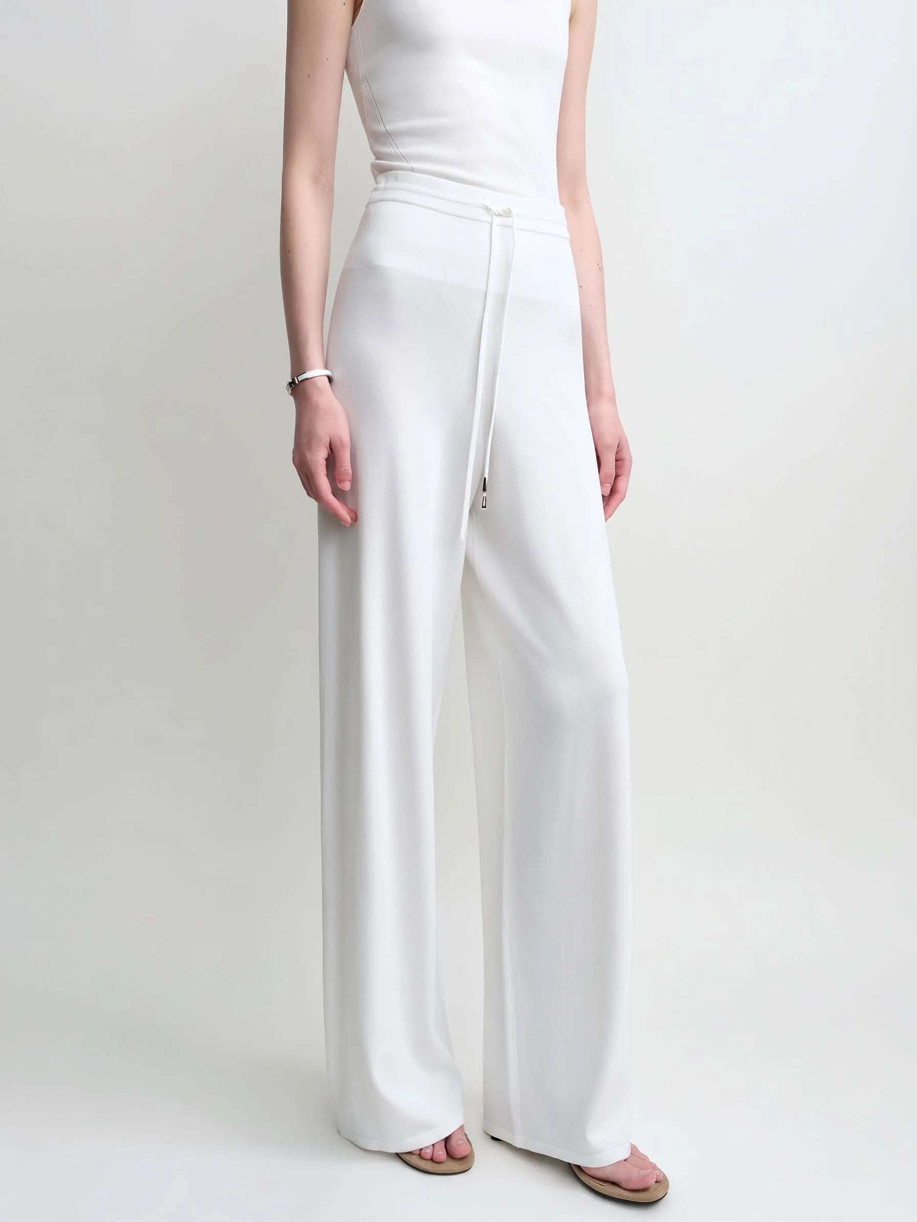 Drawstring Wide-Leg Pants - Image 3
