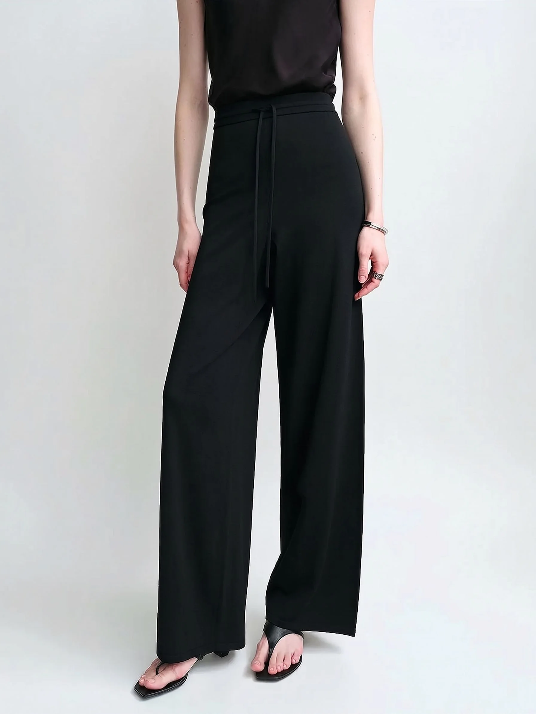 Drawstring Wide-Leg Pants - Image 5