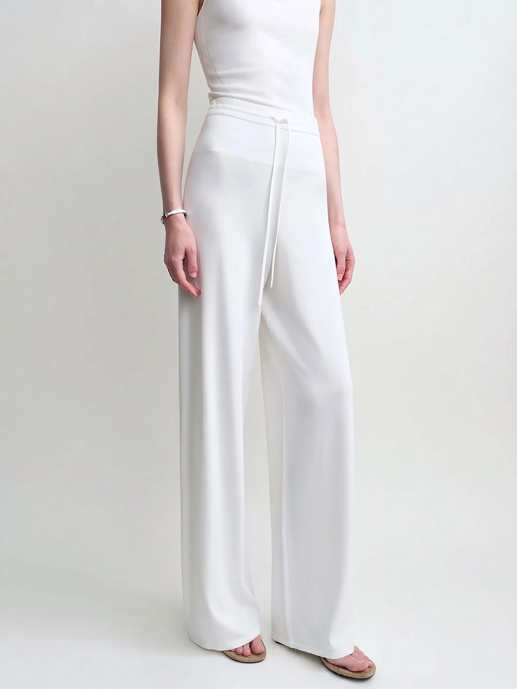 Drawstring Wide-Leg Pants - Image 6
