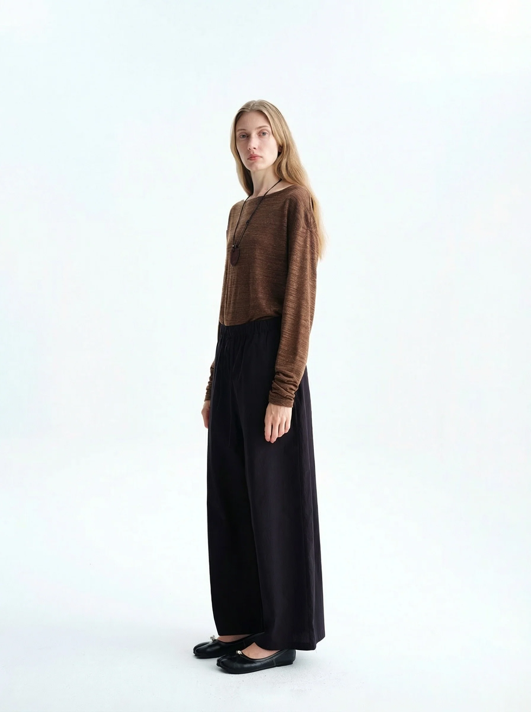Drawstring Wide-Leg Pants - Image 4