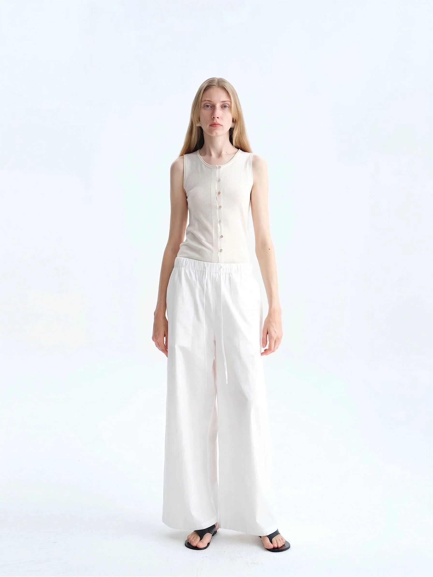 Drawstring Wide-Leg Pants - Image 7