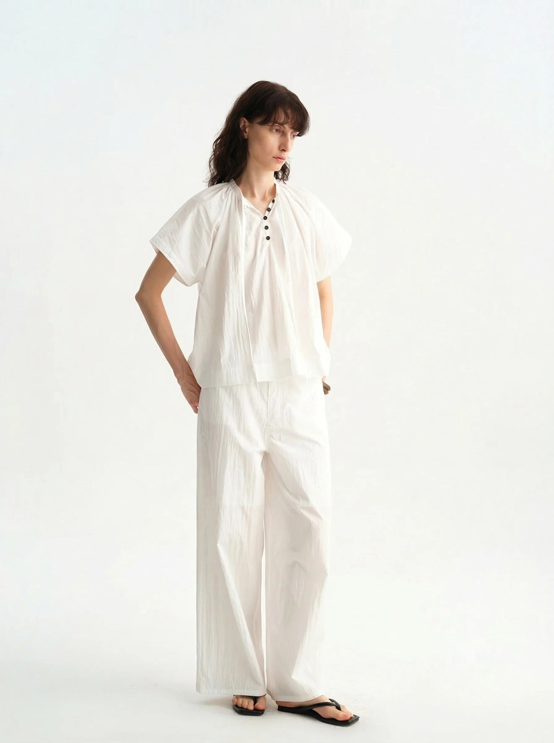 Drawstring Wide-Leg Pants - Image 5