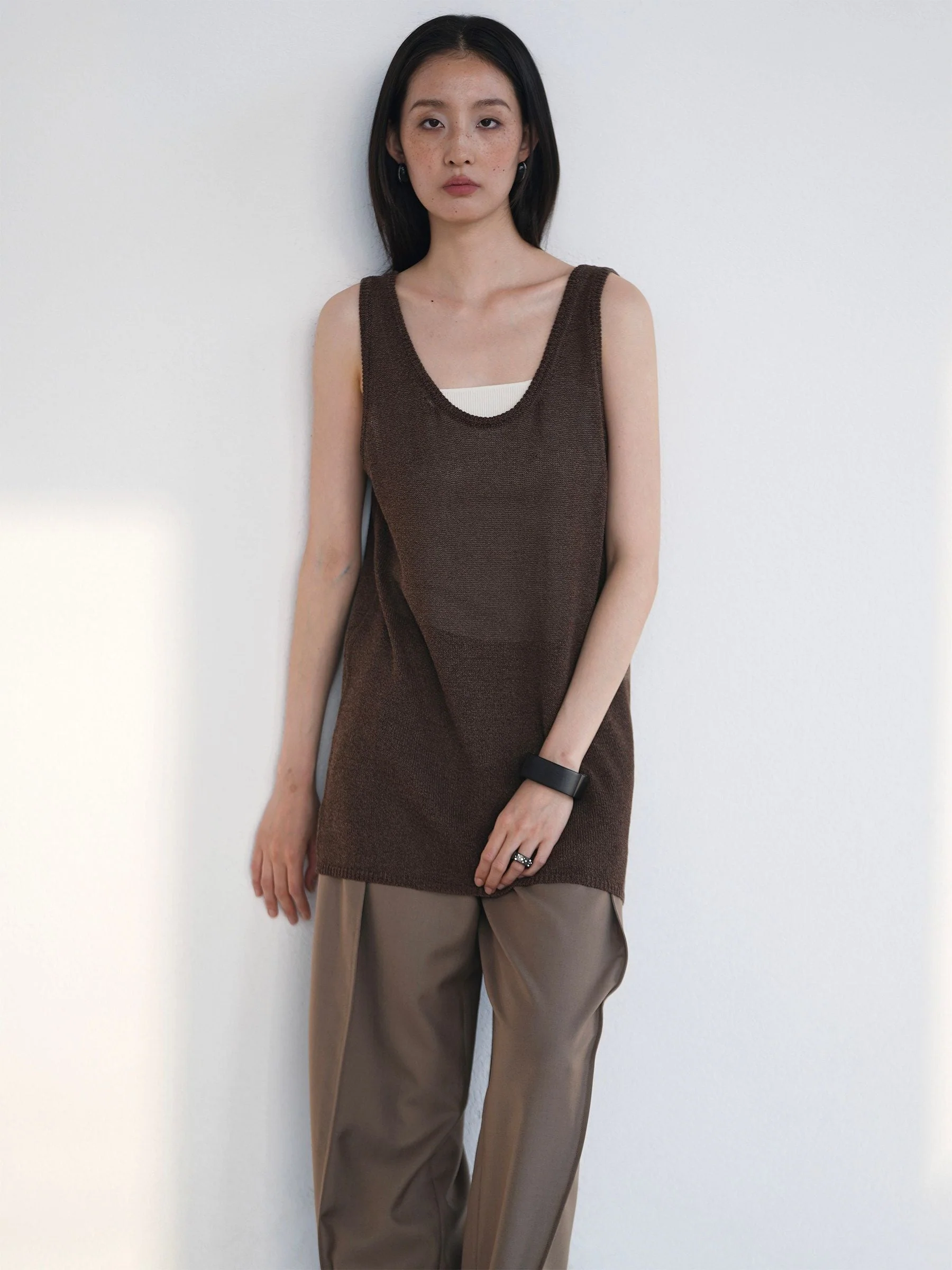 Drawstring Wide-Leg Trousers - Image 4