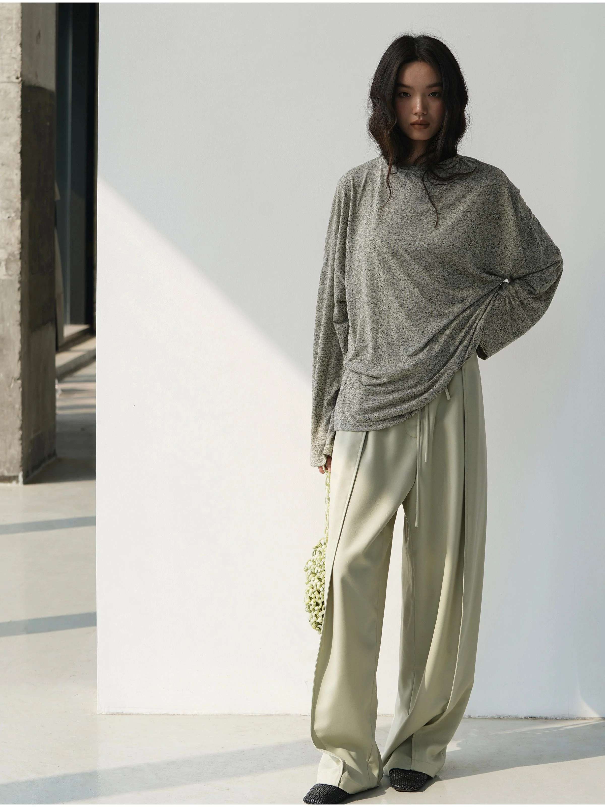 Drawstring Wide-Leg Trousers - Image 6