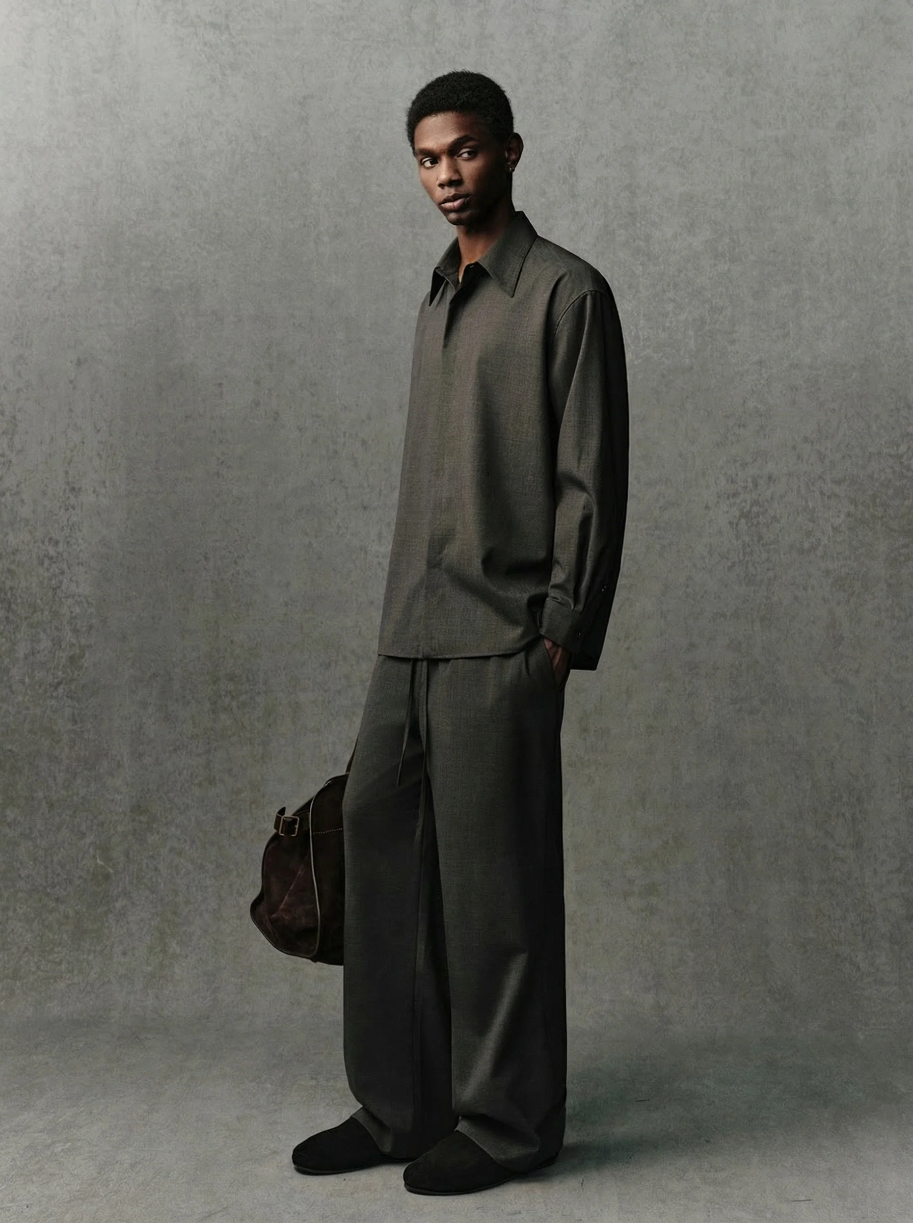 Drawstring Wide-Leg Trousers - Image 2