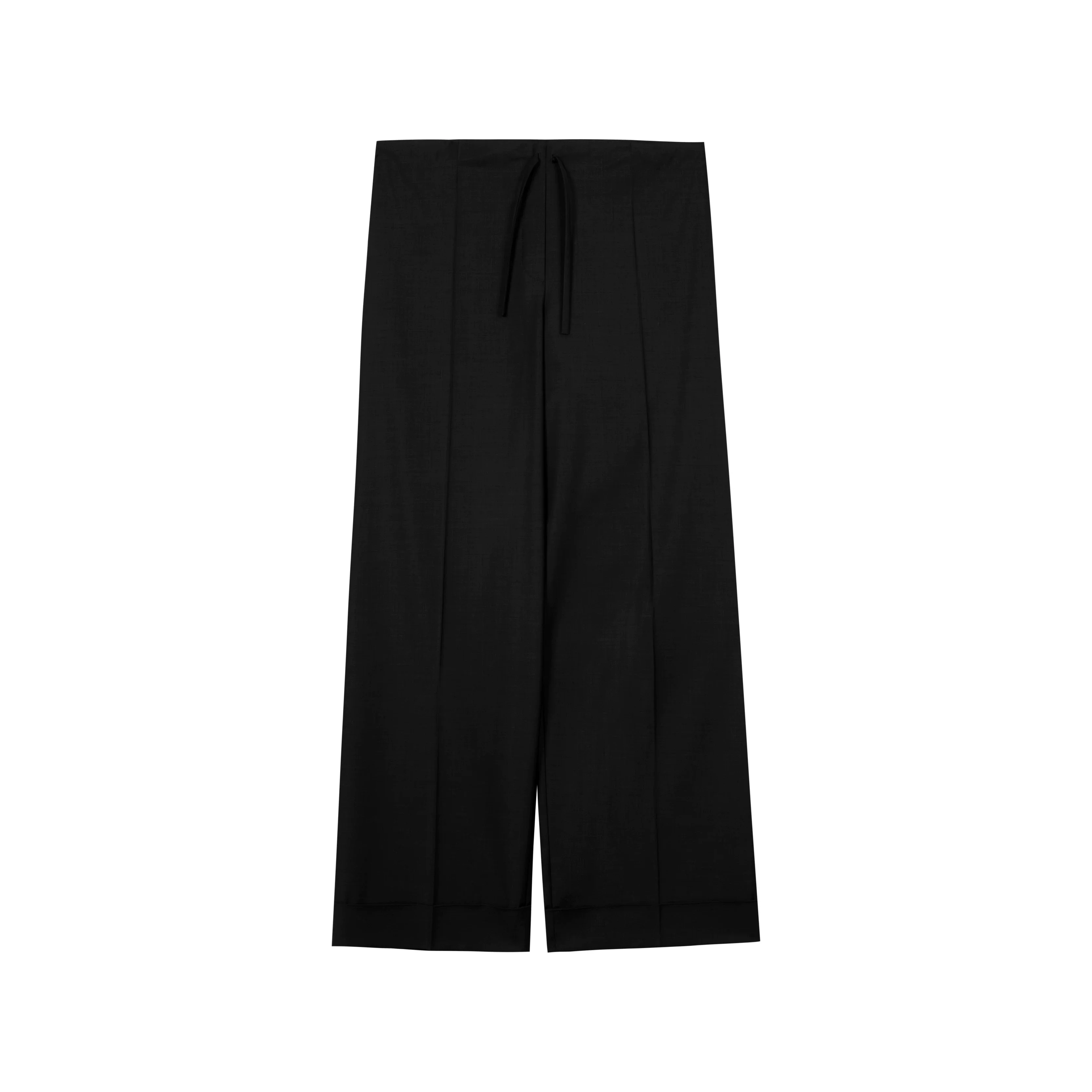 Drawstring Wide-Leg Trousers