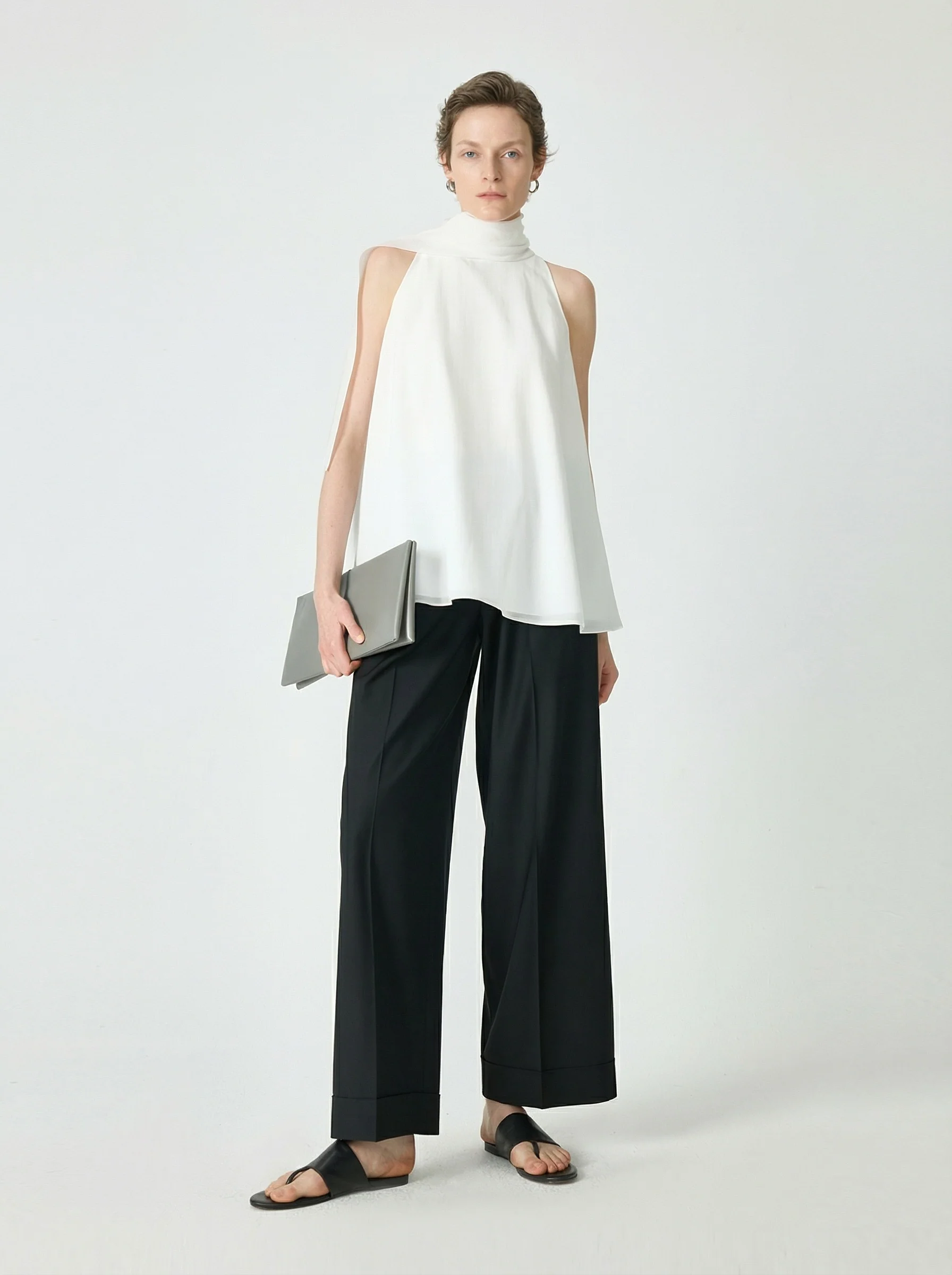 Drawstring Wide-Leg Trousers - Image 6