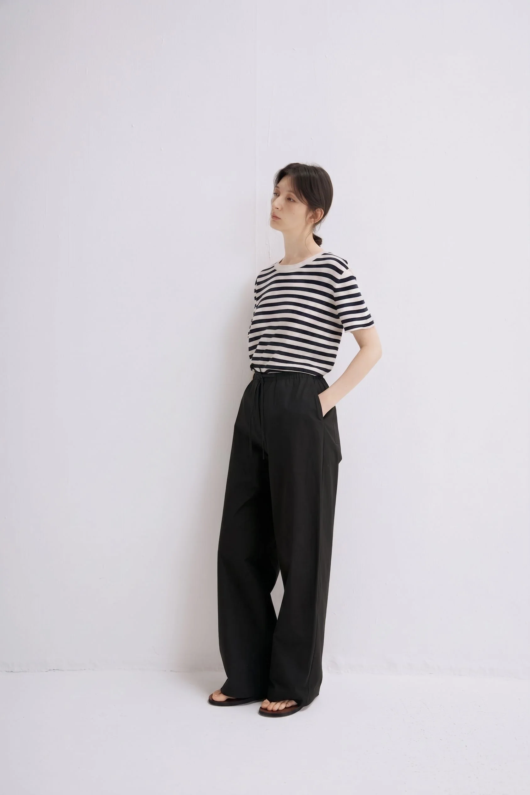 Drawstring Wide Pants - Image 4