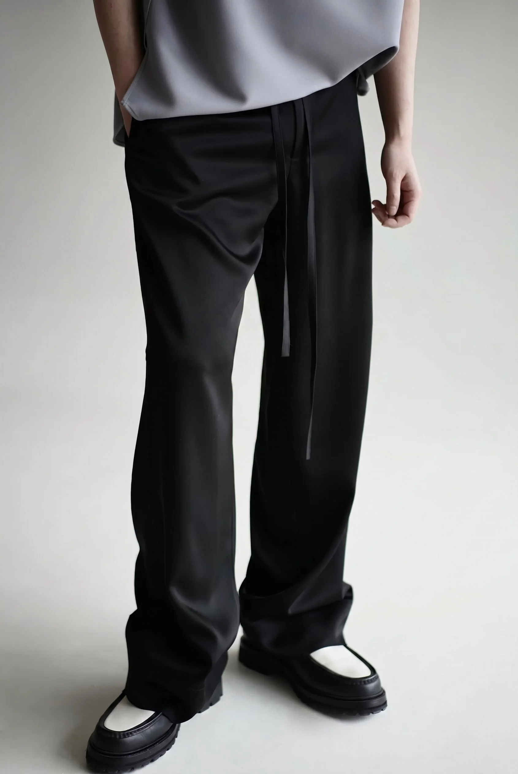 Drawstring Wide Trousers - Image 4