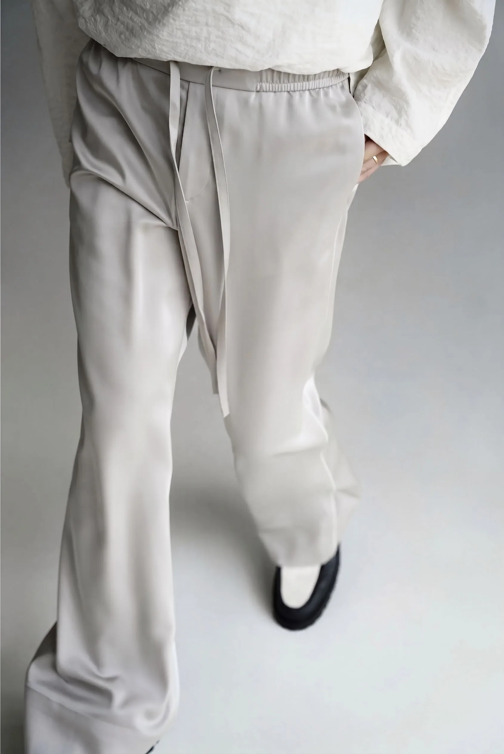 Drawstring Wide Trousers - Image 5