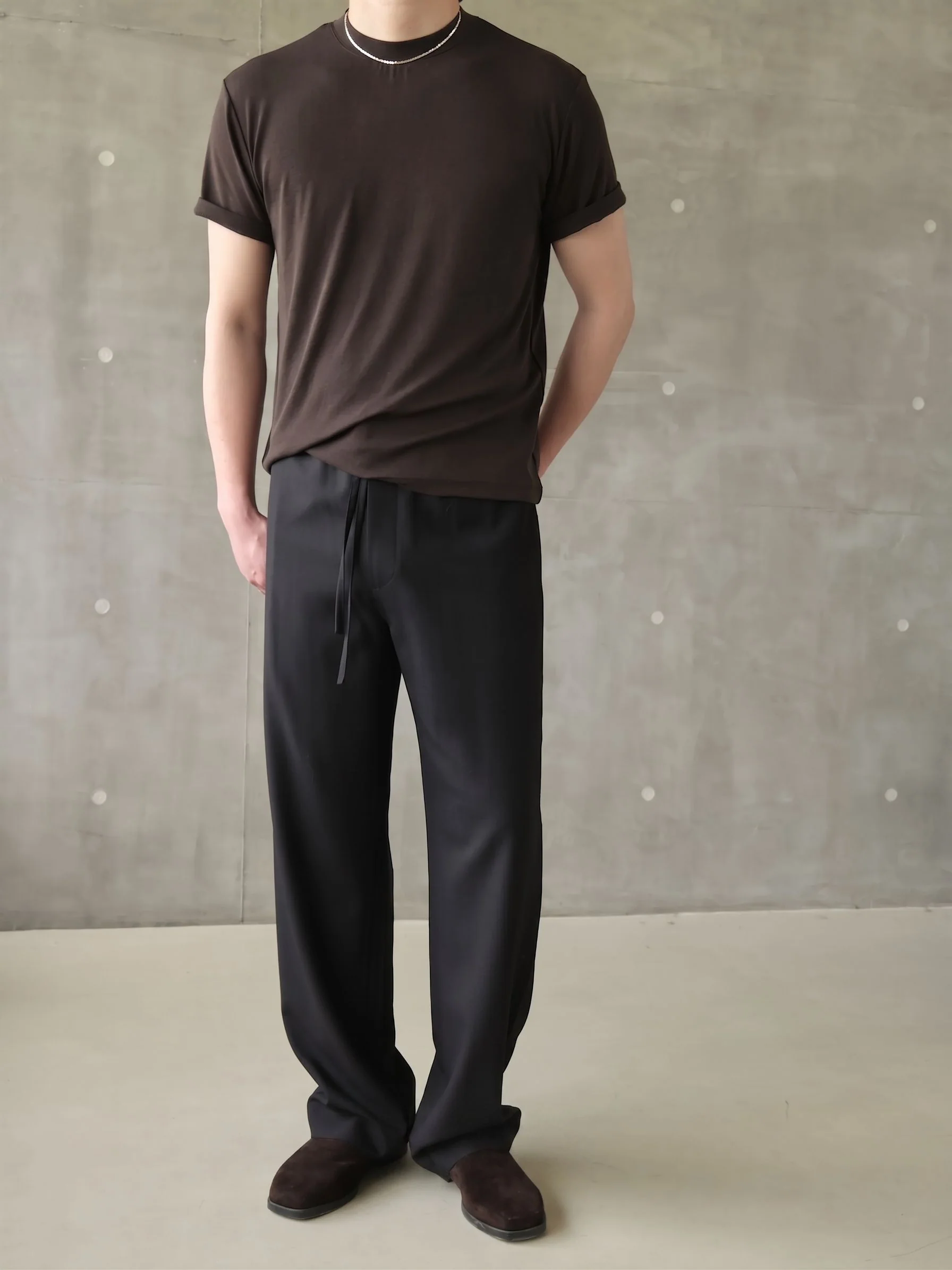 Drawstring Wool Trousers - Image 2