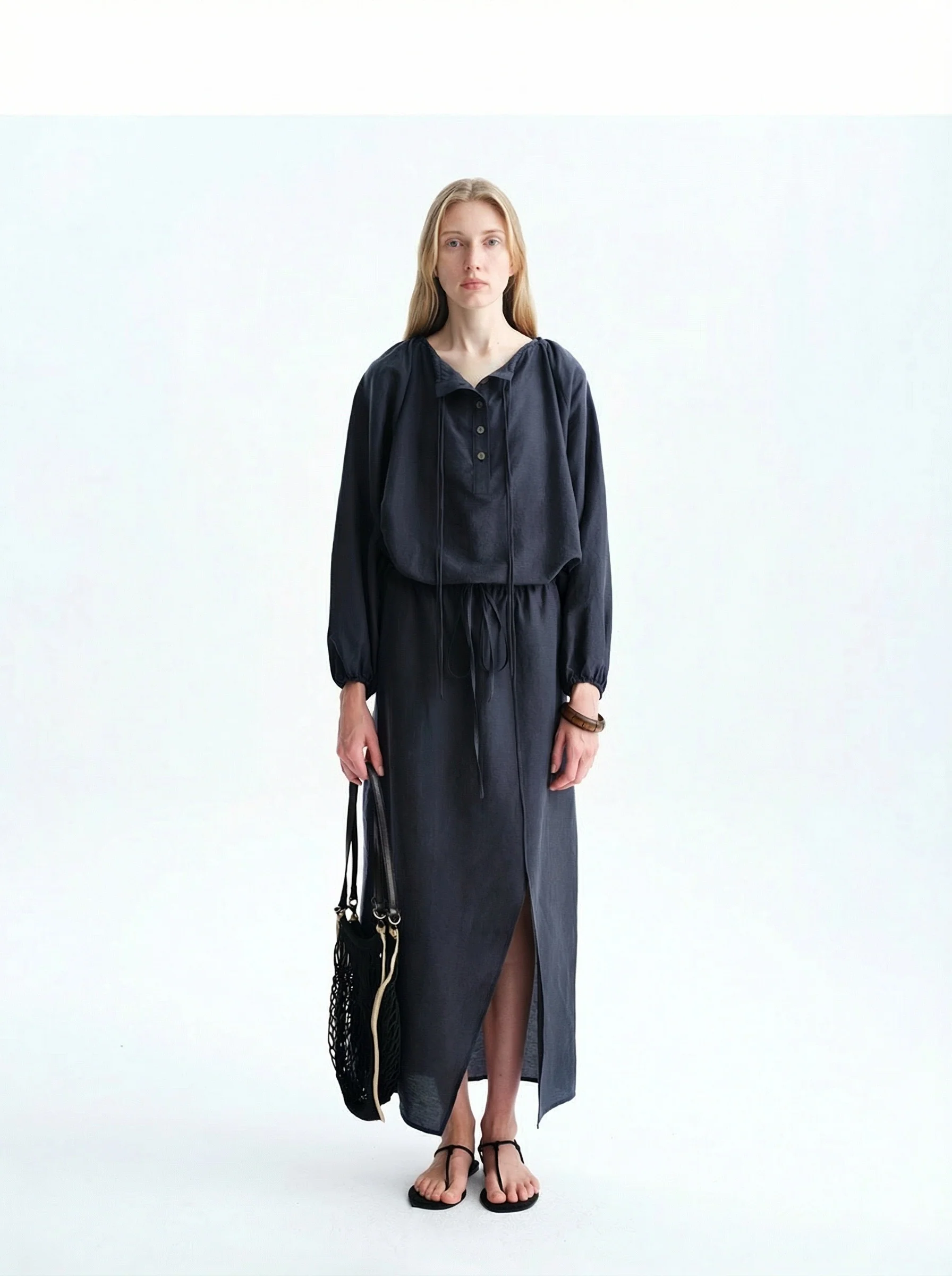 Drawstring Wrap Skirt - Image 3