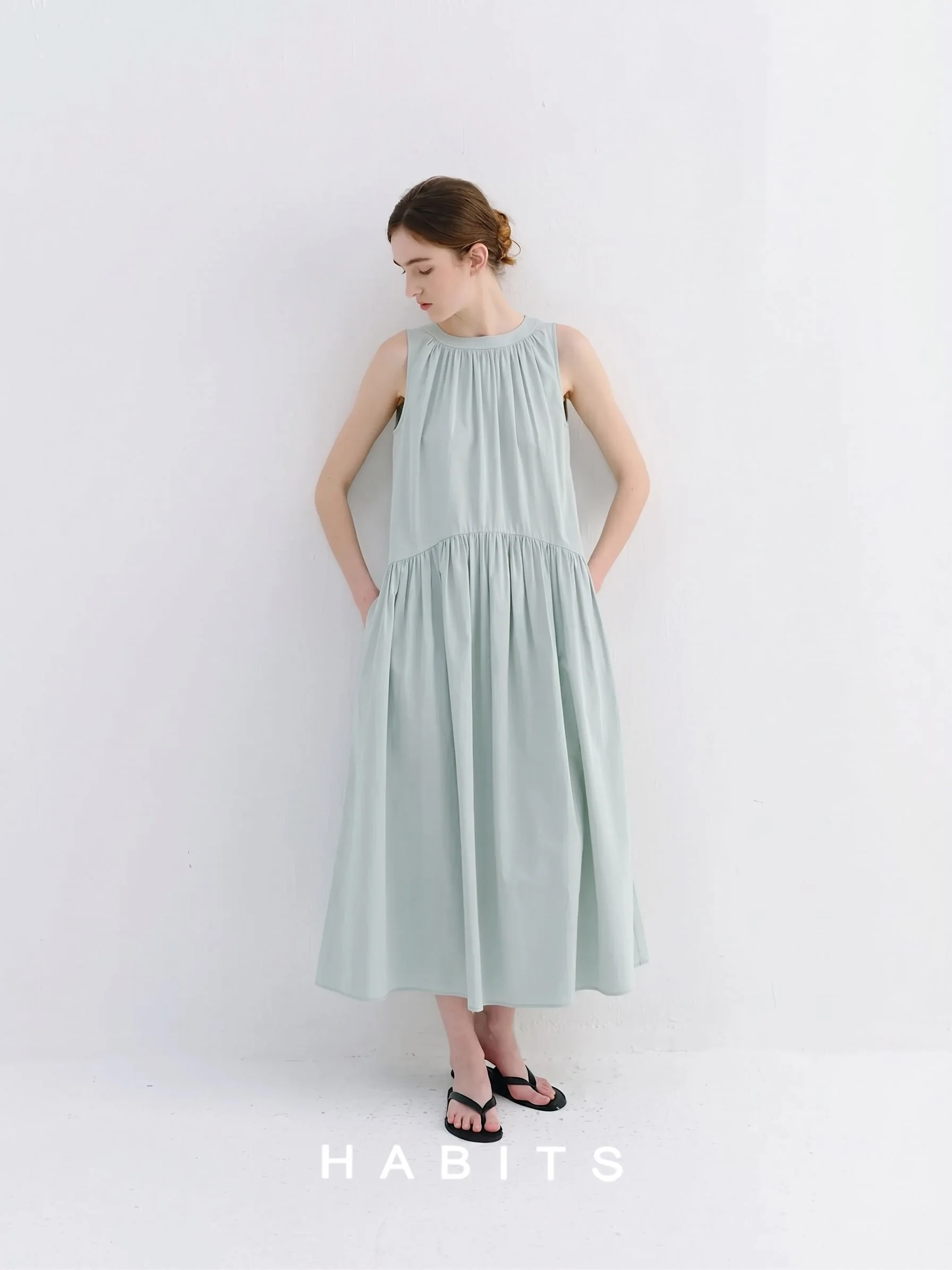 Drop-Waist Midi Dress
