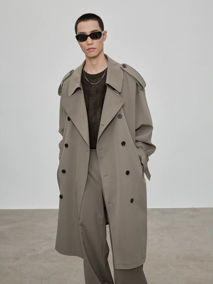 Dual-Length Double-Breasted Trench Coat - Image 5